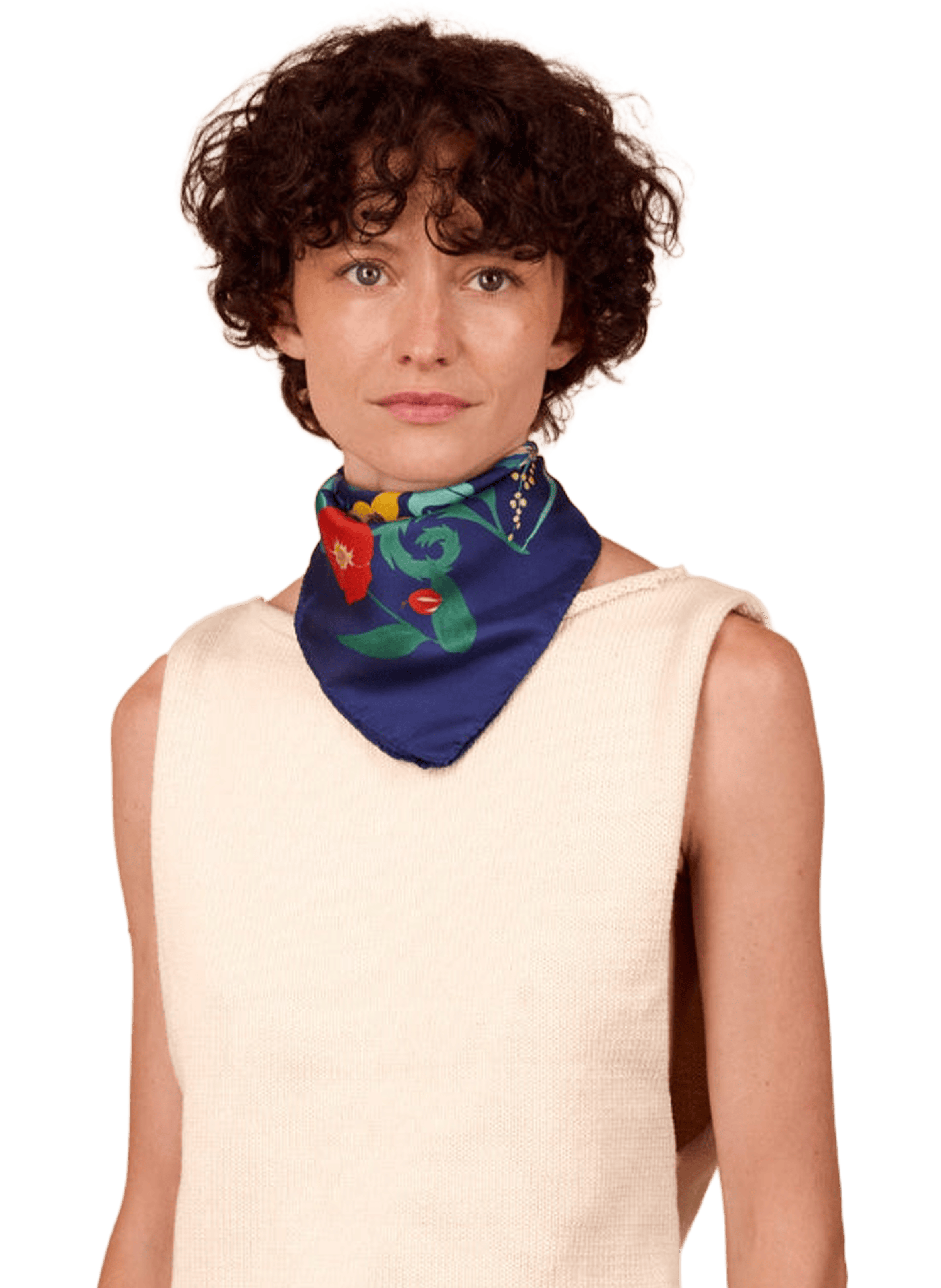 Bois Enchanté - Carré 45 imprimé en soie PETITJEAN PARIS Multicolore