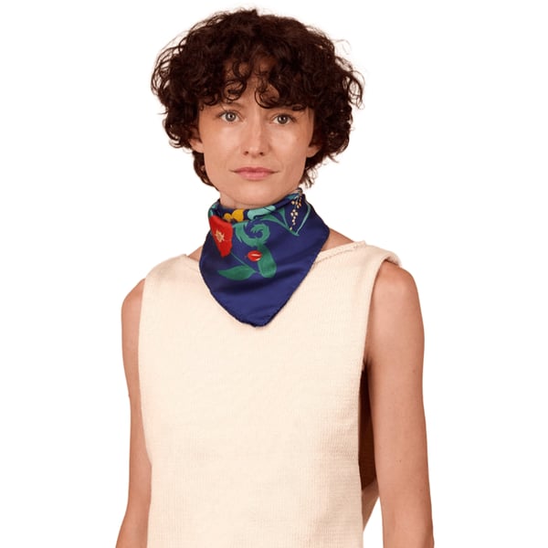 Petitjean Paris Bois Enchanté - Carré 45 Imprimé En Soie In Multi