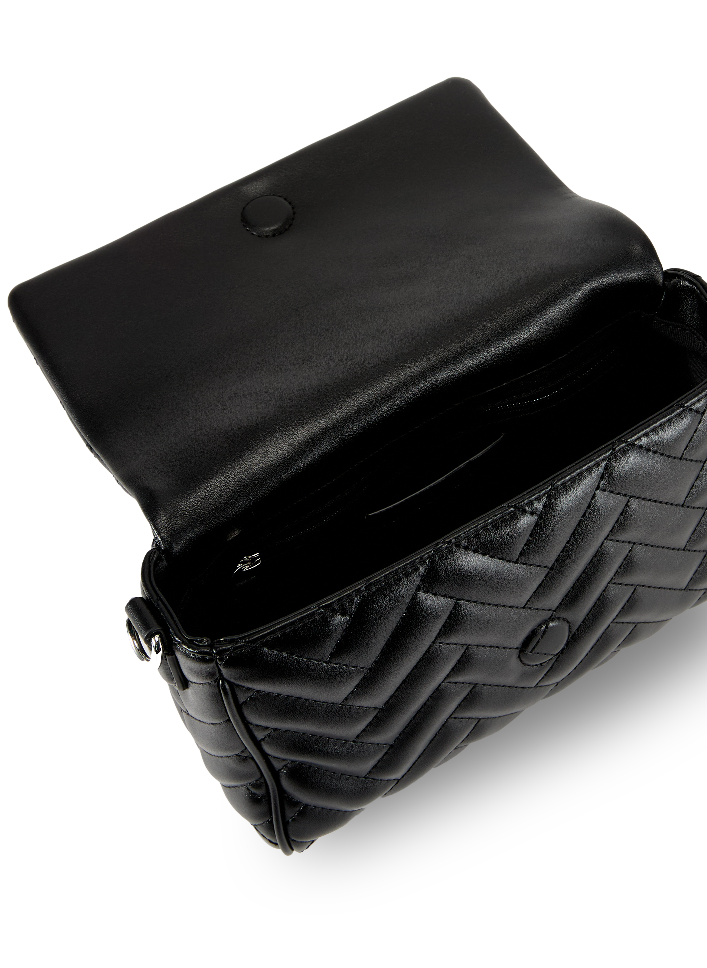 Quilted shoulder bag KARL LAGERFELD Black
