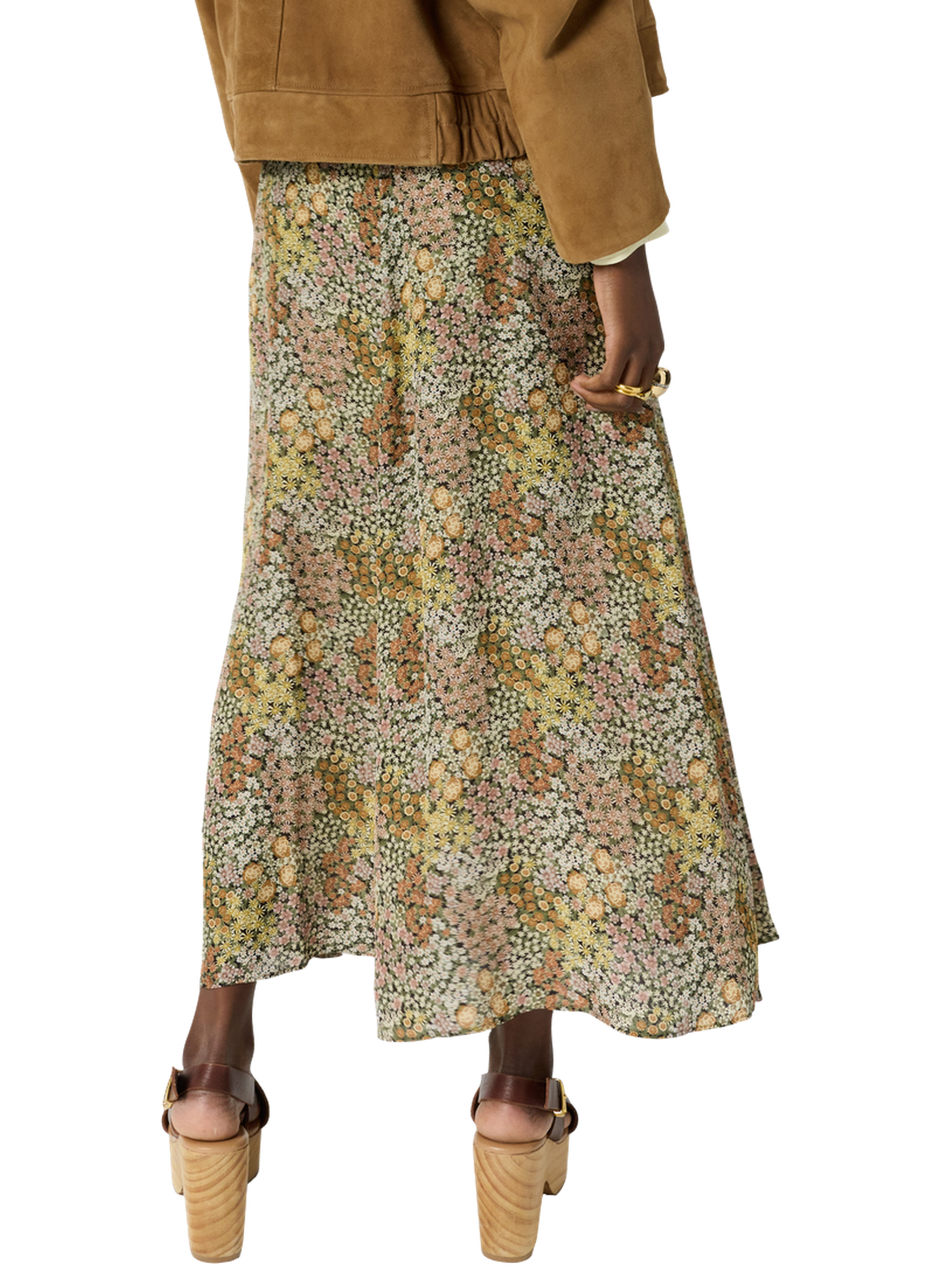 Jupe longue fleurie - jasmyne GERARD DAREL Rose