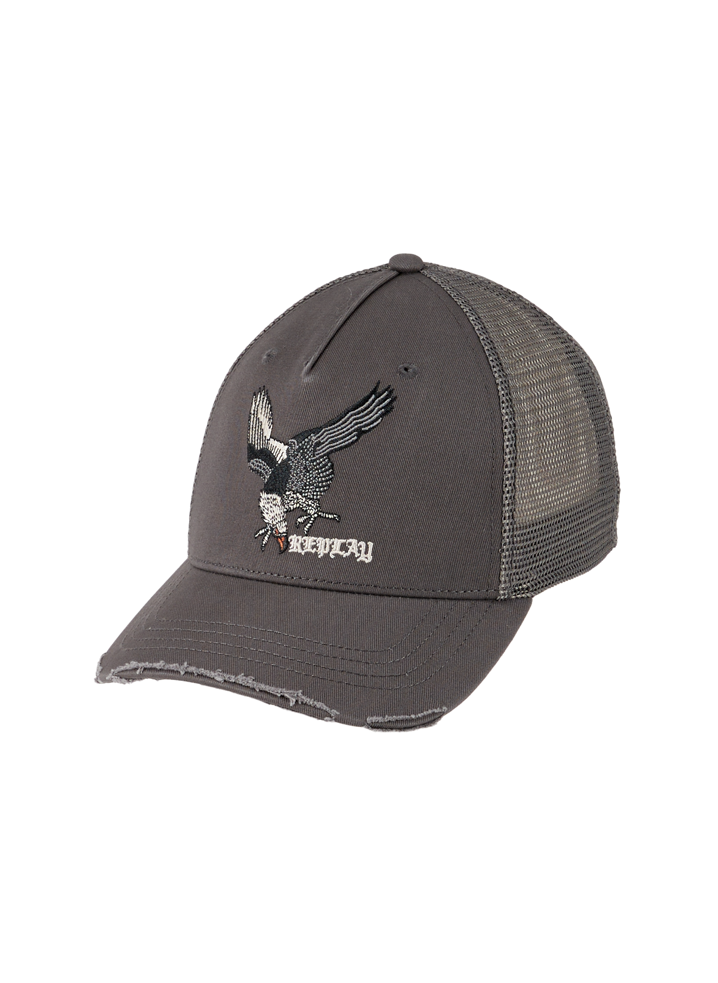 Embroidered cotton baseball cap REPLAY Black