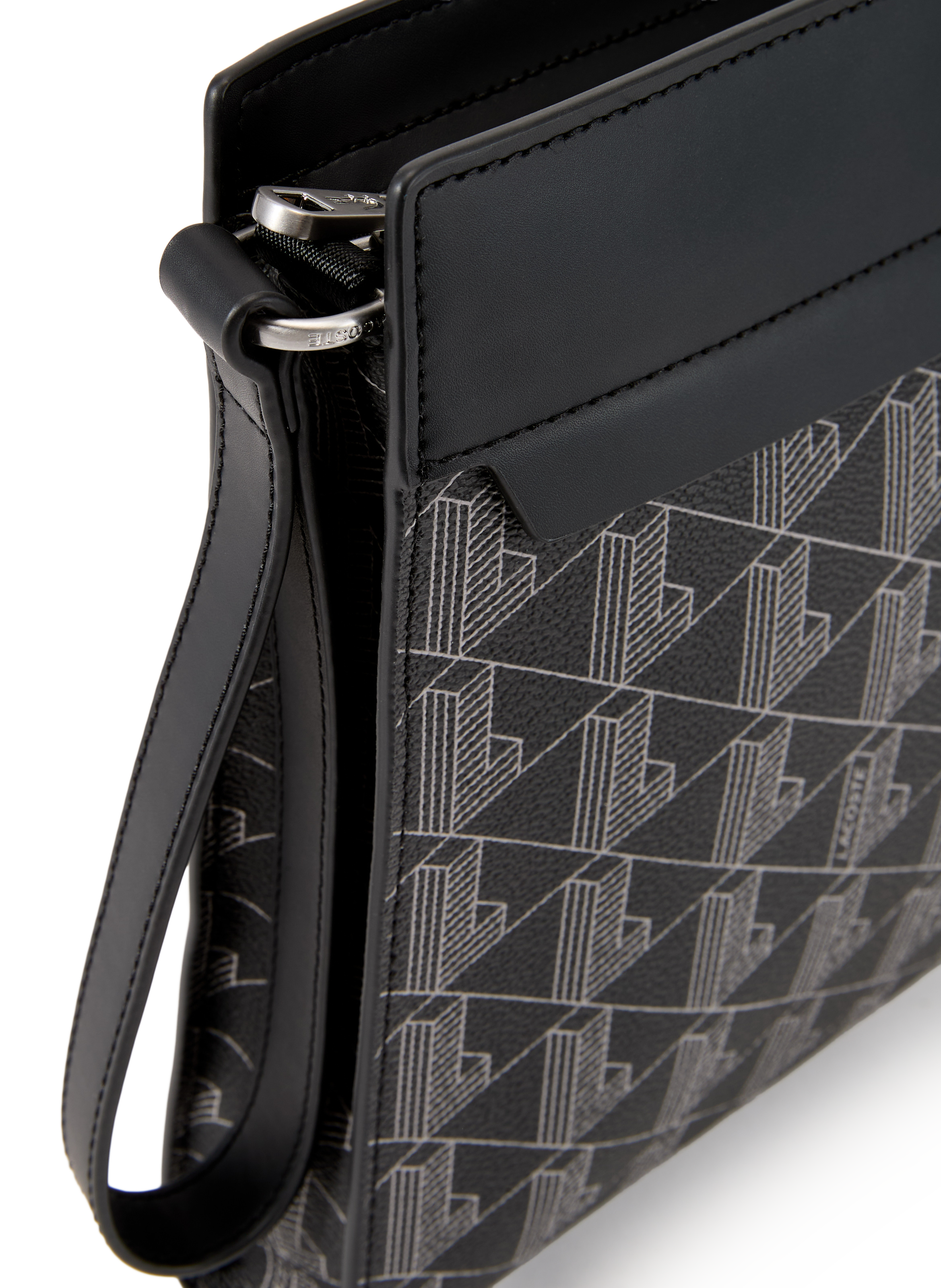 Computer logo clutch LACOSTE Grey