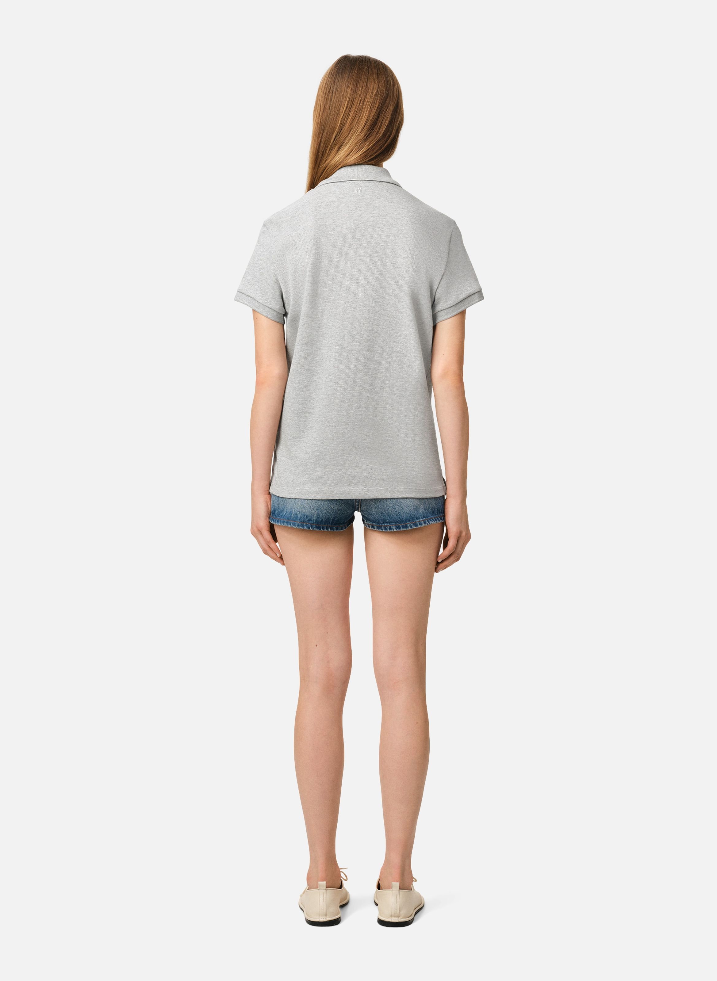 Polo Ami de Coeur unisexe AMI PARIS Gris