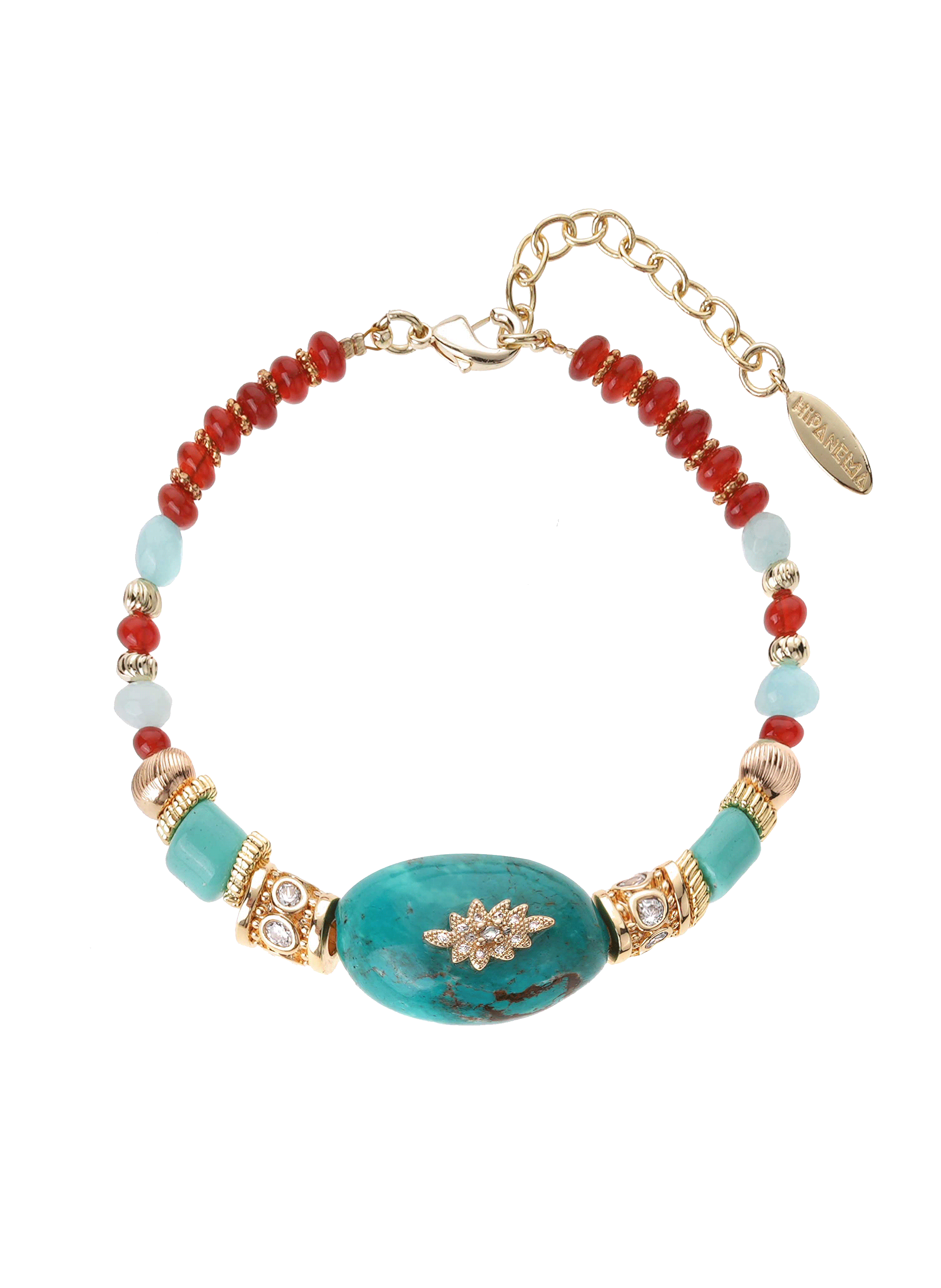 Bracelet réglable de perles tajar HIPANEMA Bleu