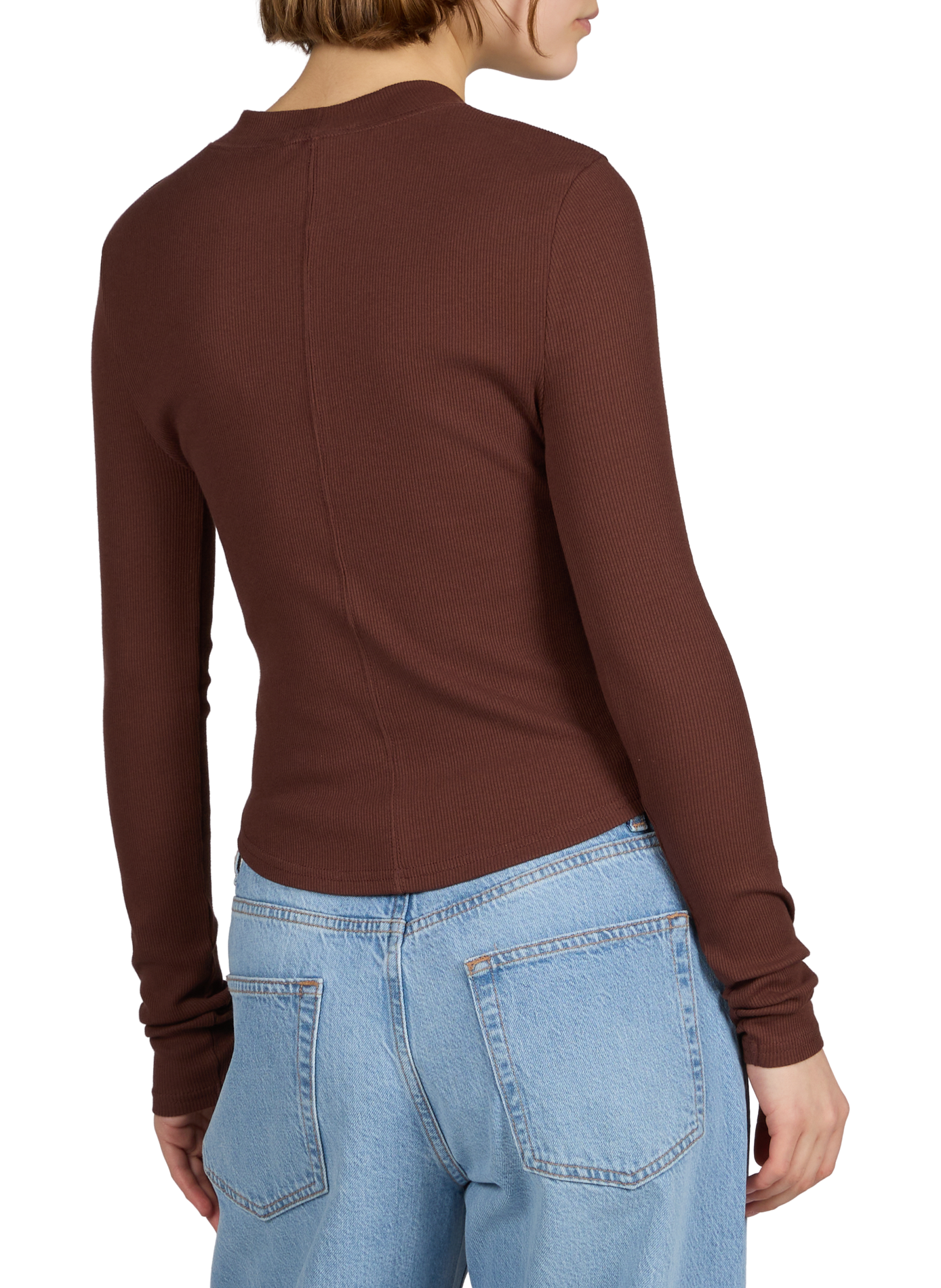 Top in cotton TOPSHOP Brown