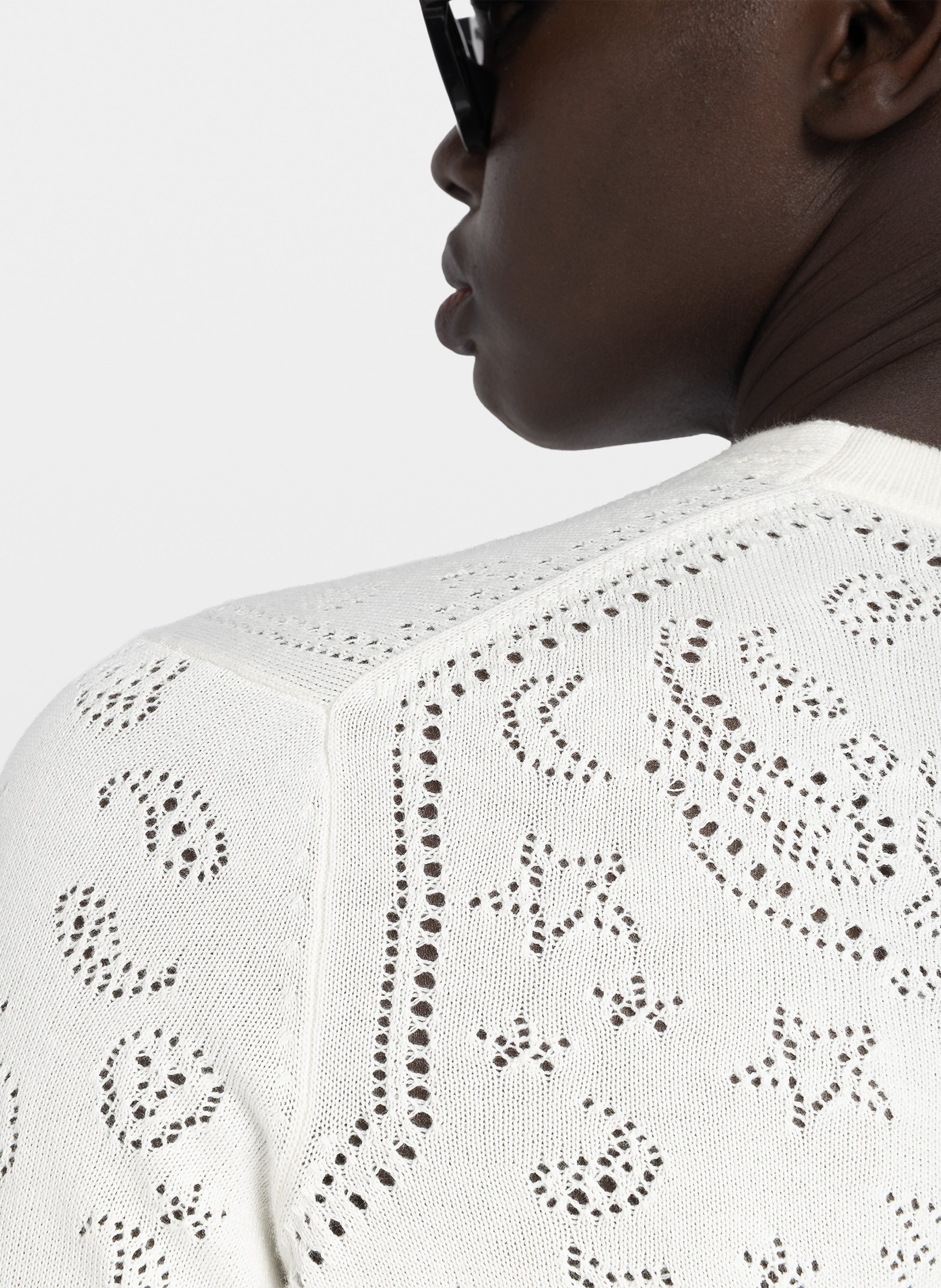 Cardigan droit col v en coton manala ZADIG&VOLTAIRE Blanc