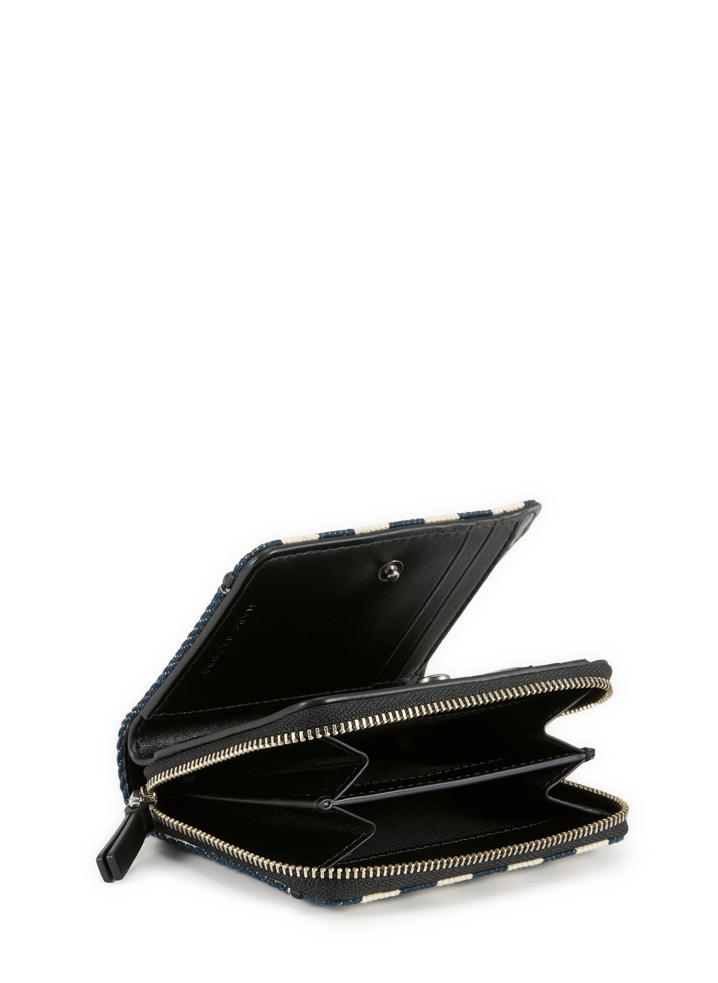 Mini portefeuille The Stripe Canvas MARC JACOBS Bleu