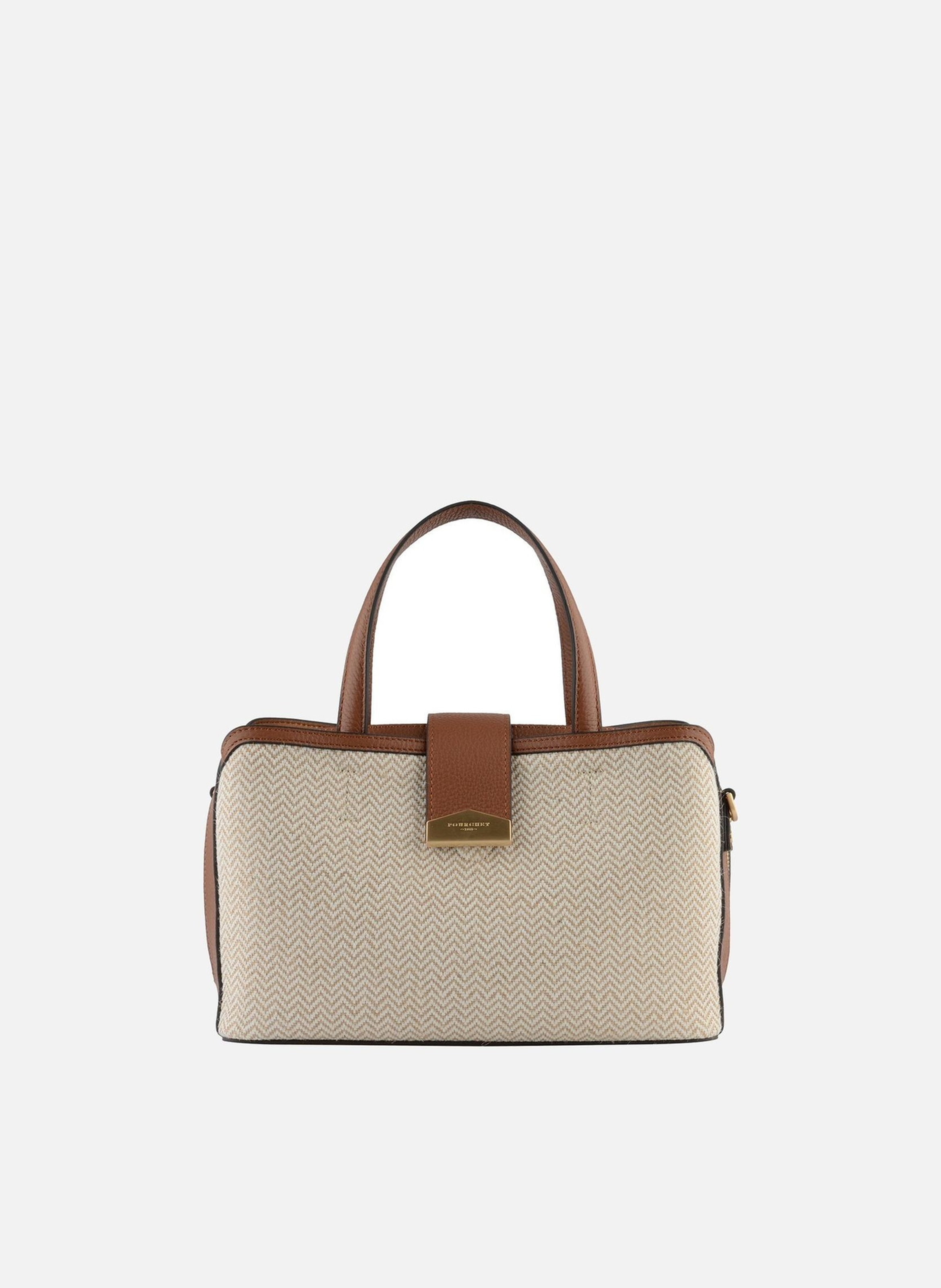 Cavalcade chevron | sac à main POURCHET Doré