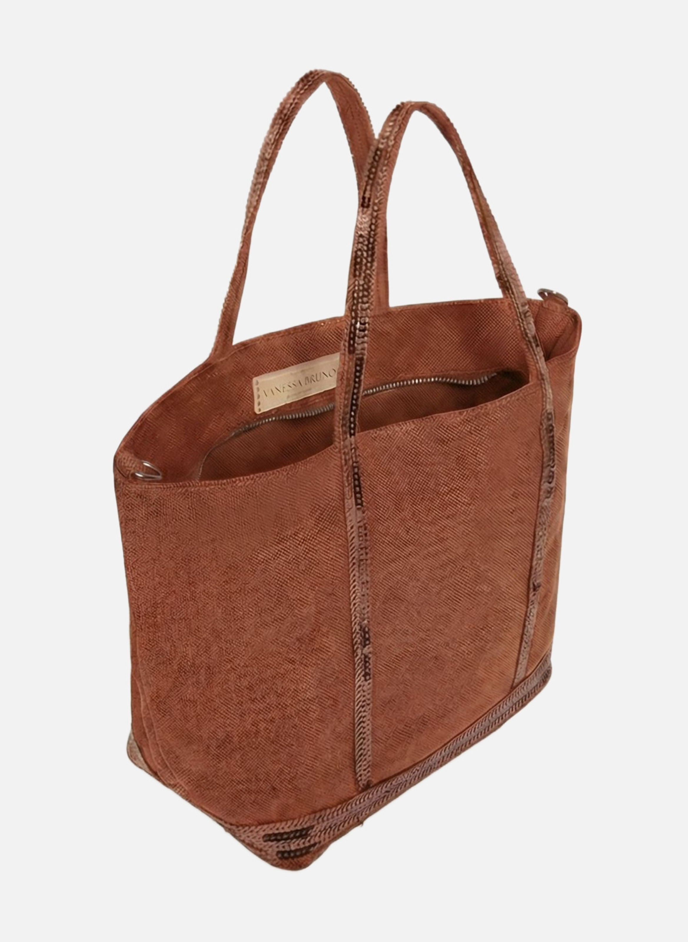 Cabas s zippé en lin VANESSA BRUNO Orange