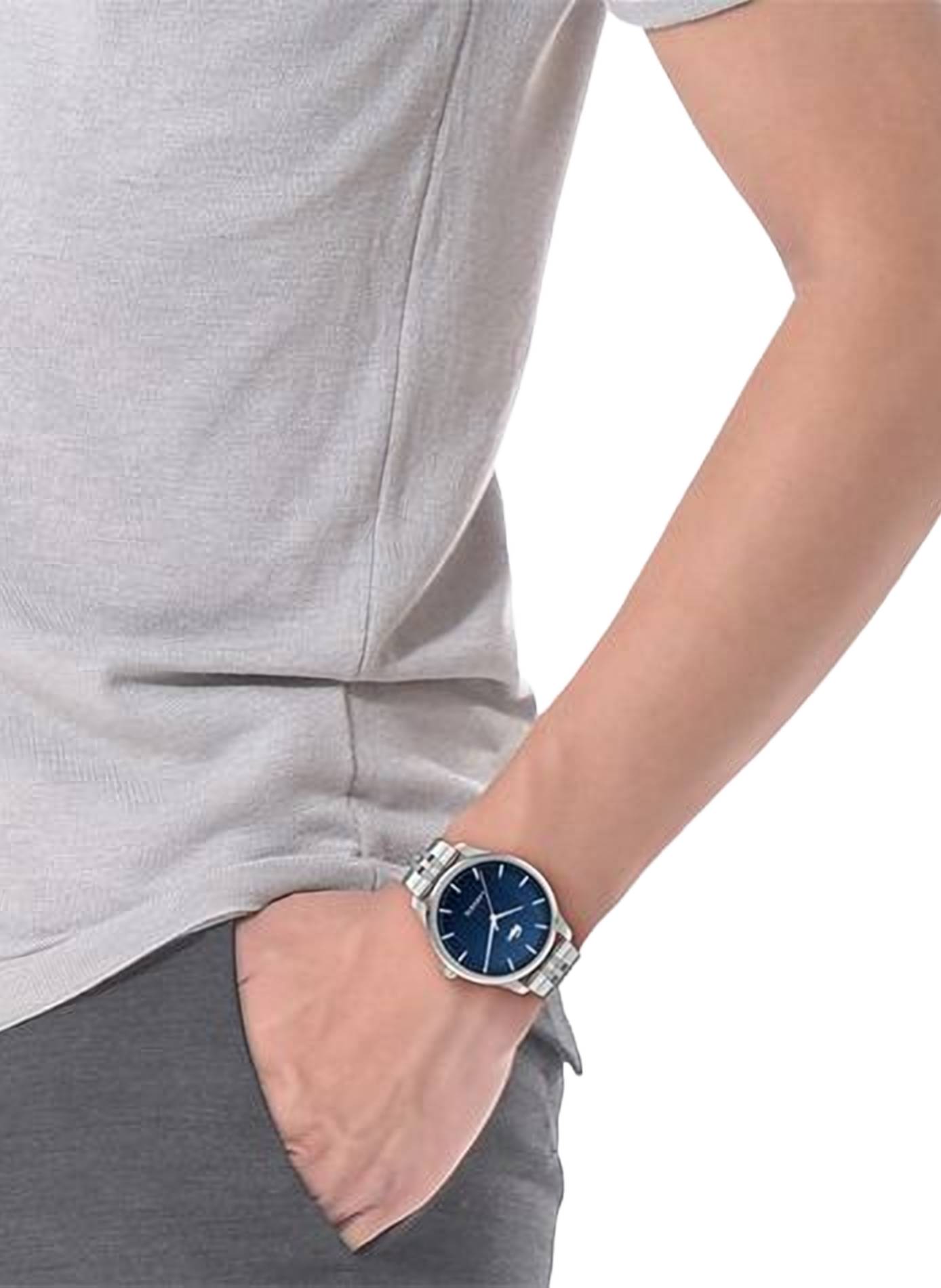 Montre quartz Lisbon en acier inoxydable LACOSTE MONTRES Bleu