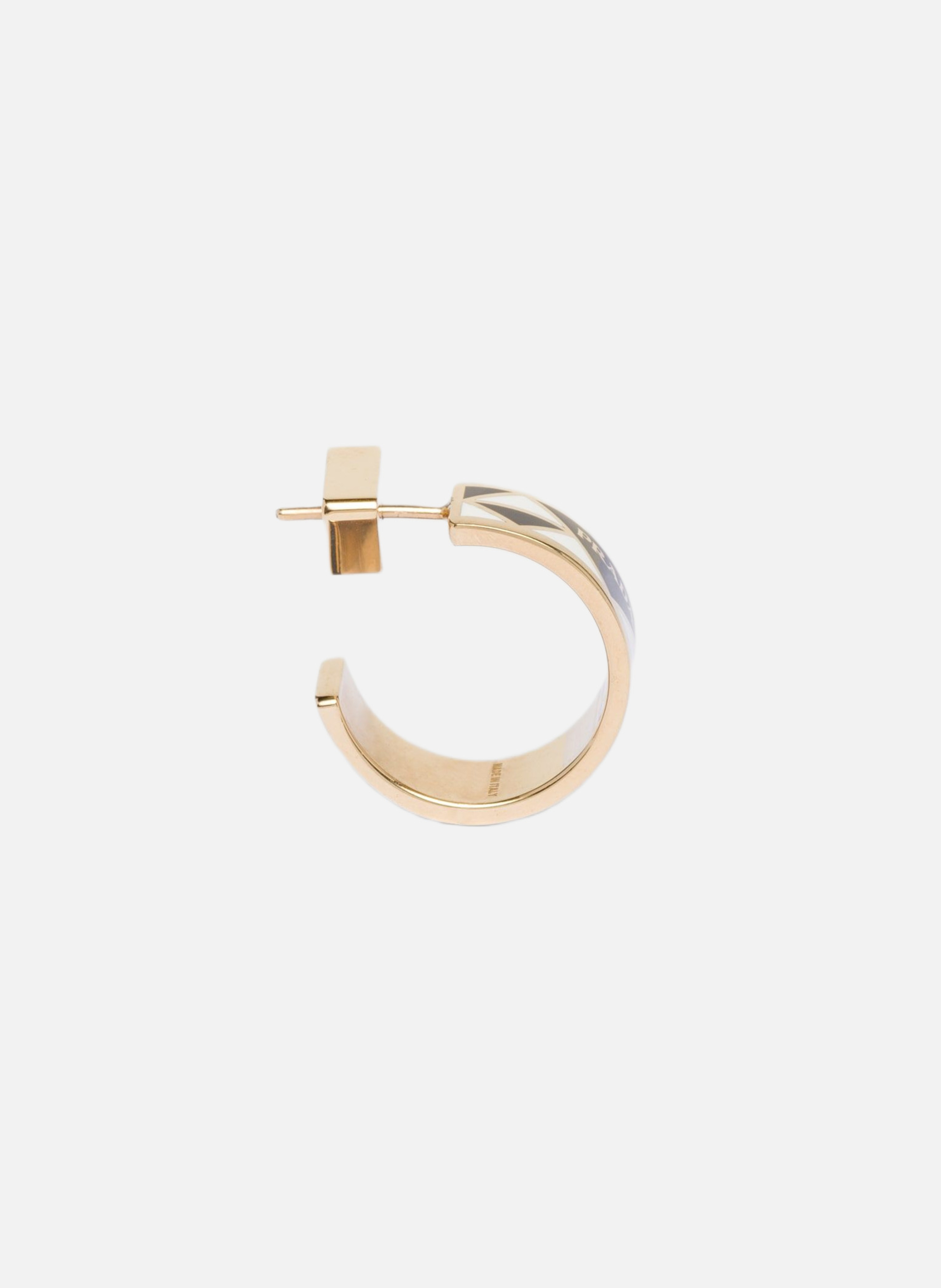 Boucles d’oreilles en métal émaillé PRADA Noir