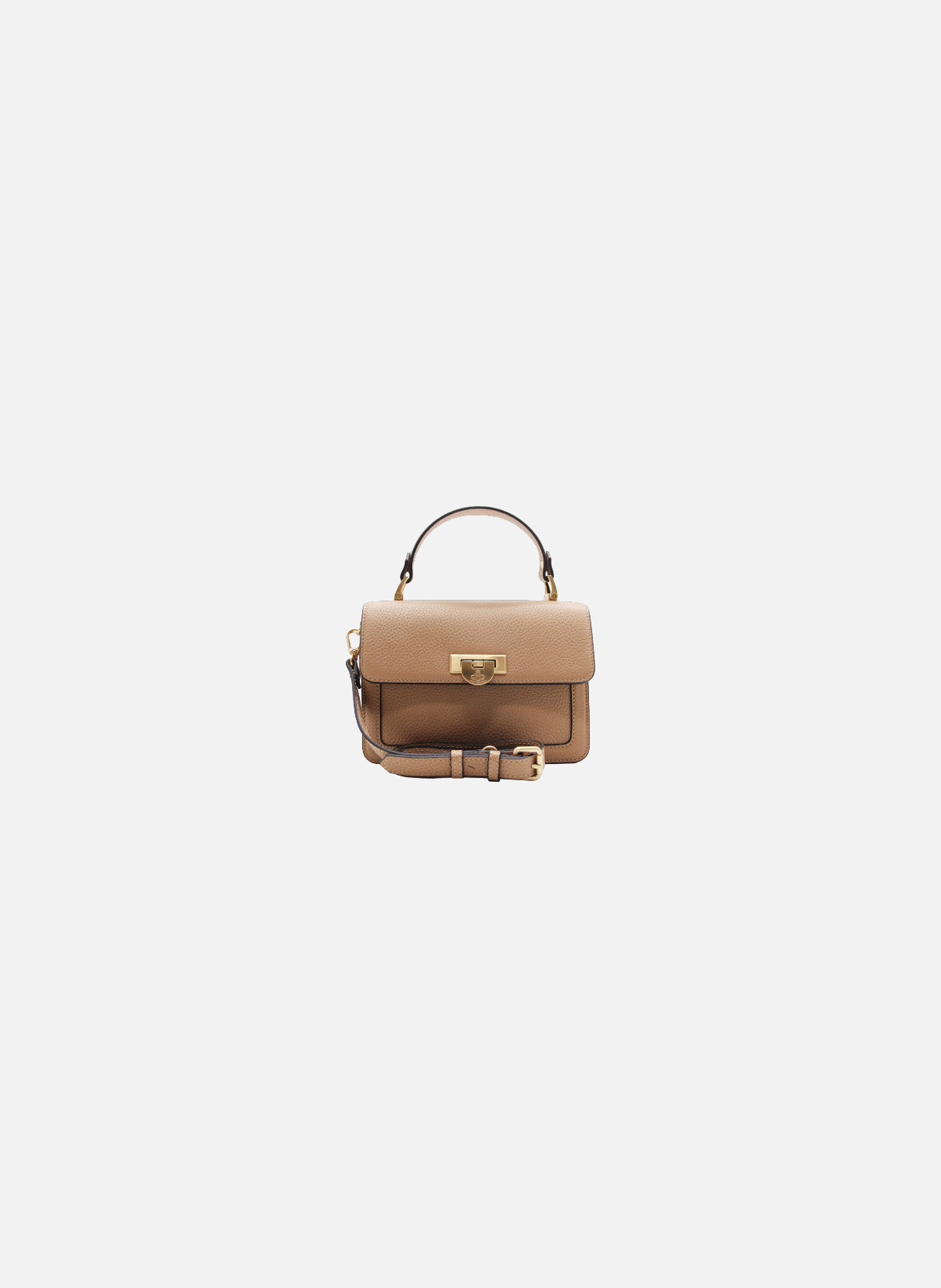 Auteuil | sac à main en cuir de vachette POURCHET Marron