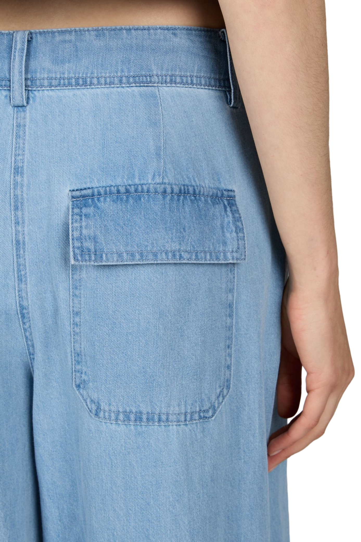 Cotton Wide-leg trousers ROUGE EDIT Blue