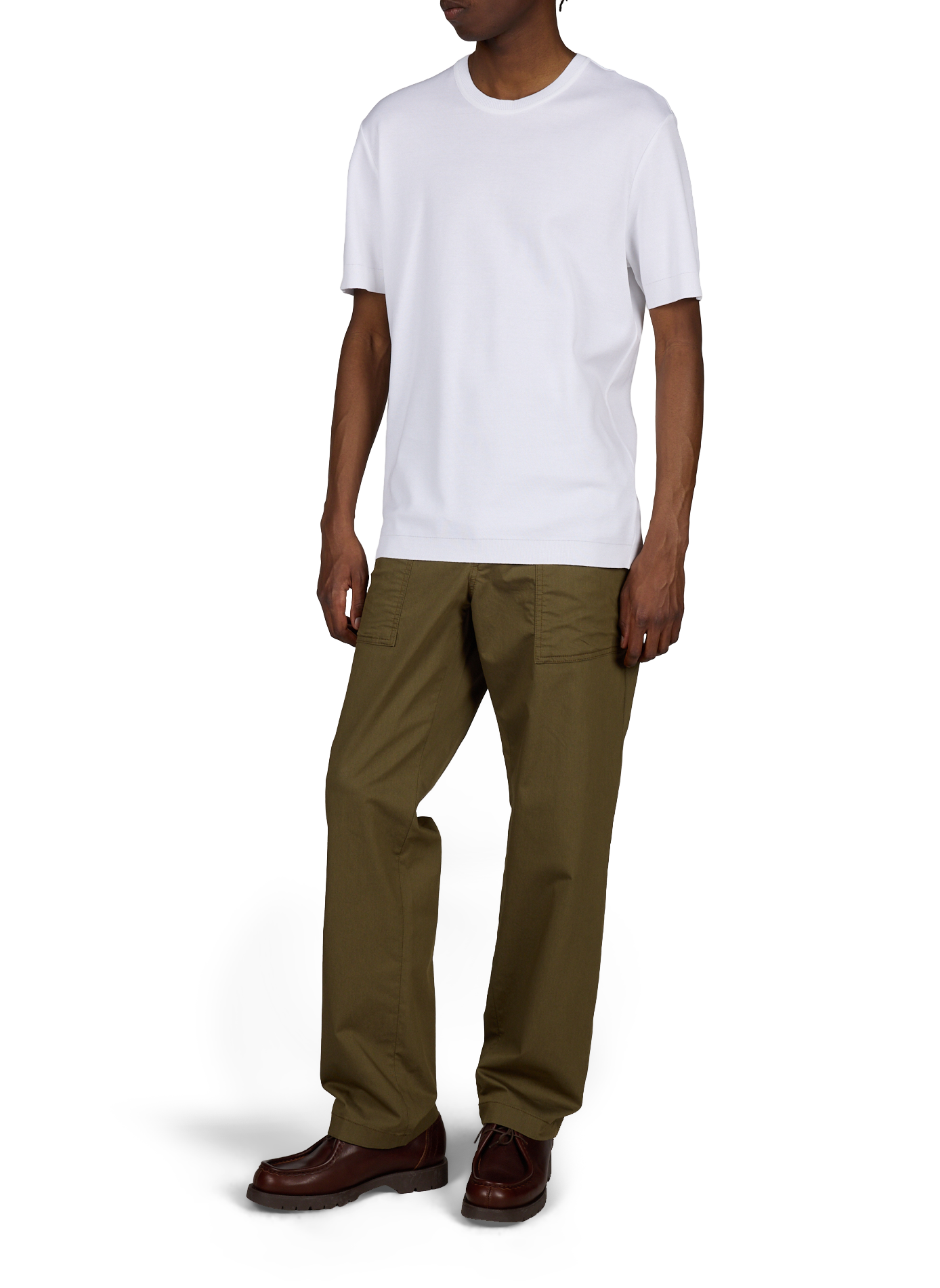 Tee-shirt droit uni en coton ETON White
