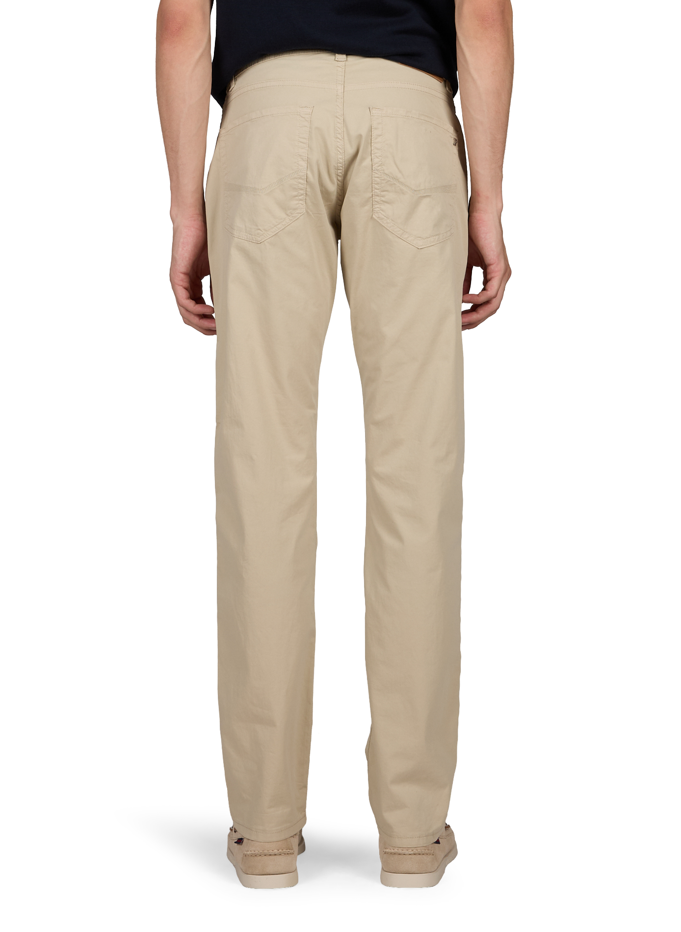 Solid color mixed cotton pants PIERRE CARDIN Beige