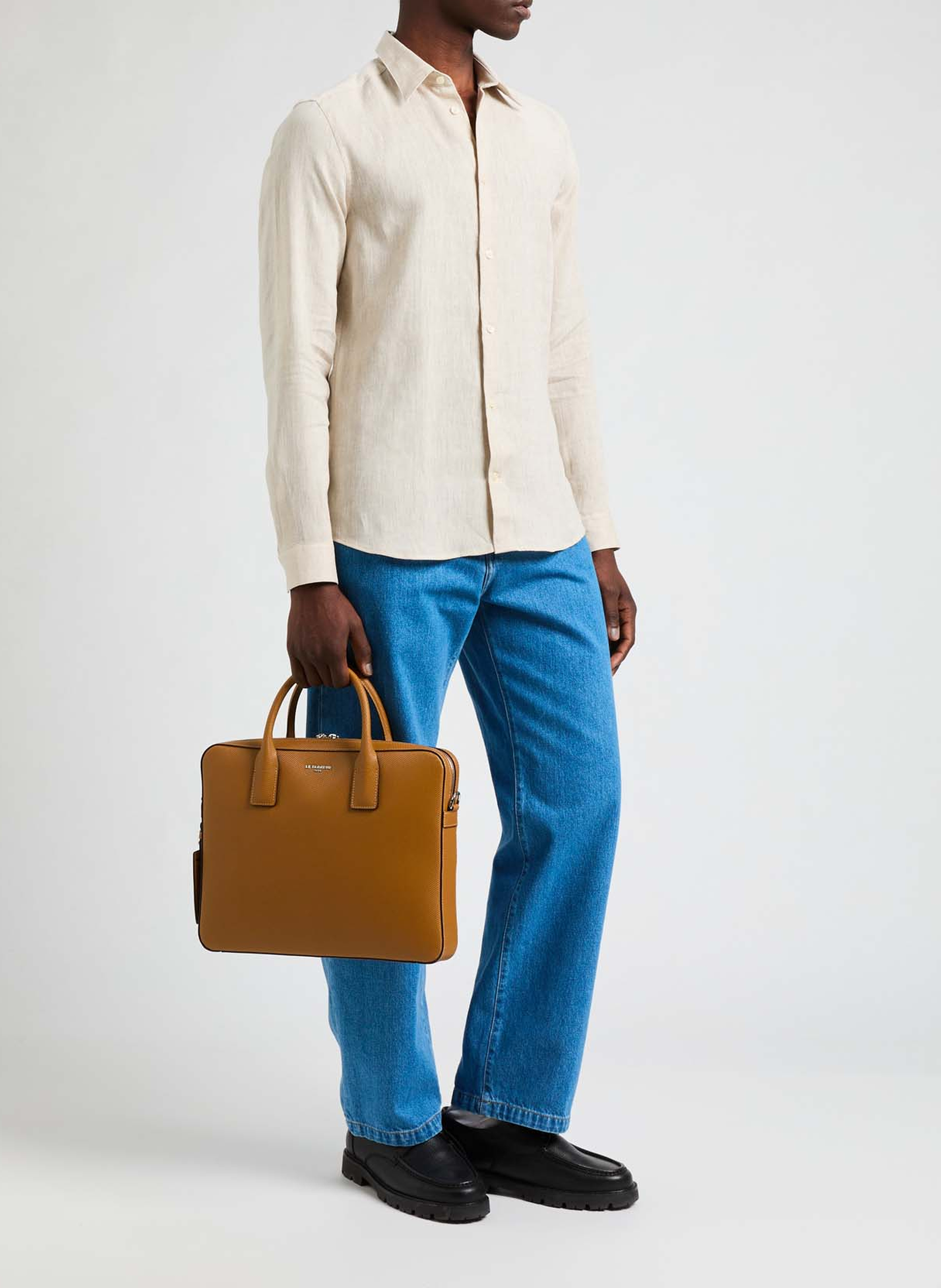 Chemise slim Flin-S en lin  AU PRINTEMPS PARIS Beige