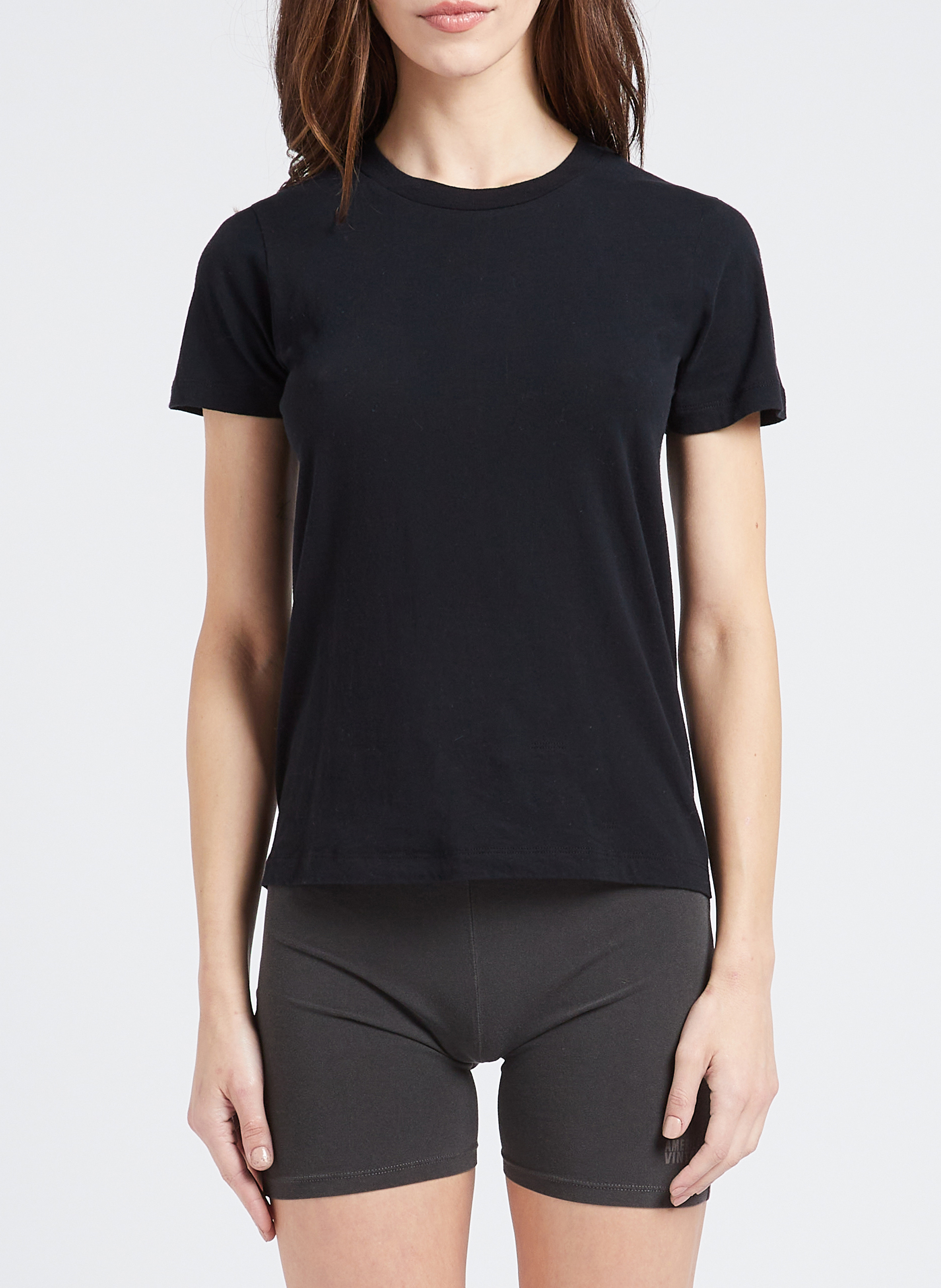 Tee-shirt col rond en coton gamipy AMERICAN VINTAGE Noir