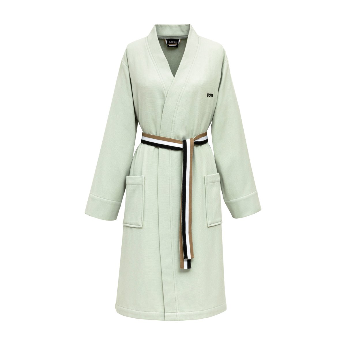 Peignoir long en coton, b linea VertBOSS HOME