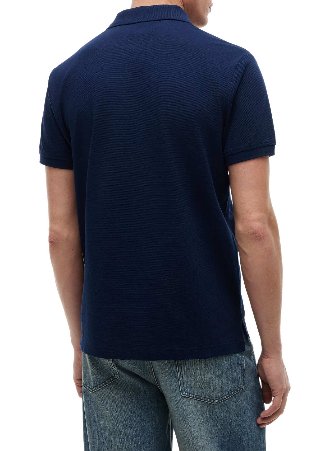 Kurzarm-Poloshirt mit Logo aus Baumwolle TOMMY HILFIGER Blau