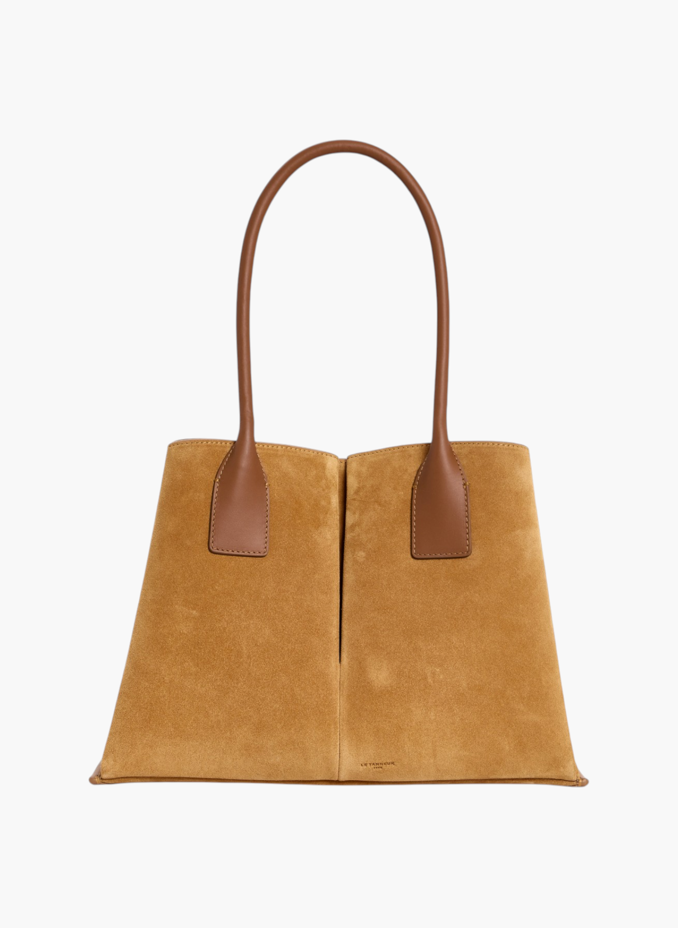 Grand sac cabas elena en refente de velours LE TANNEUR Marron