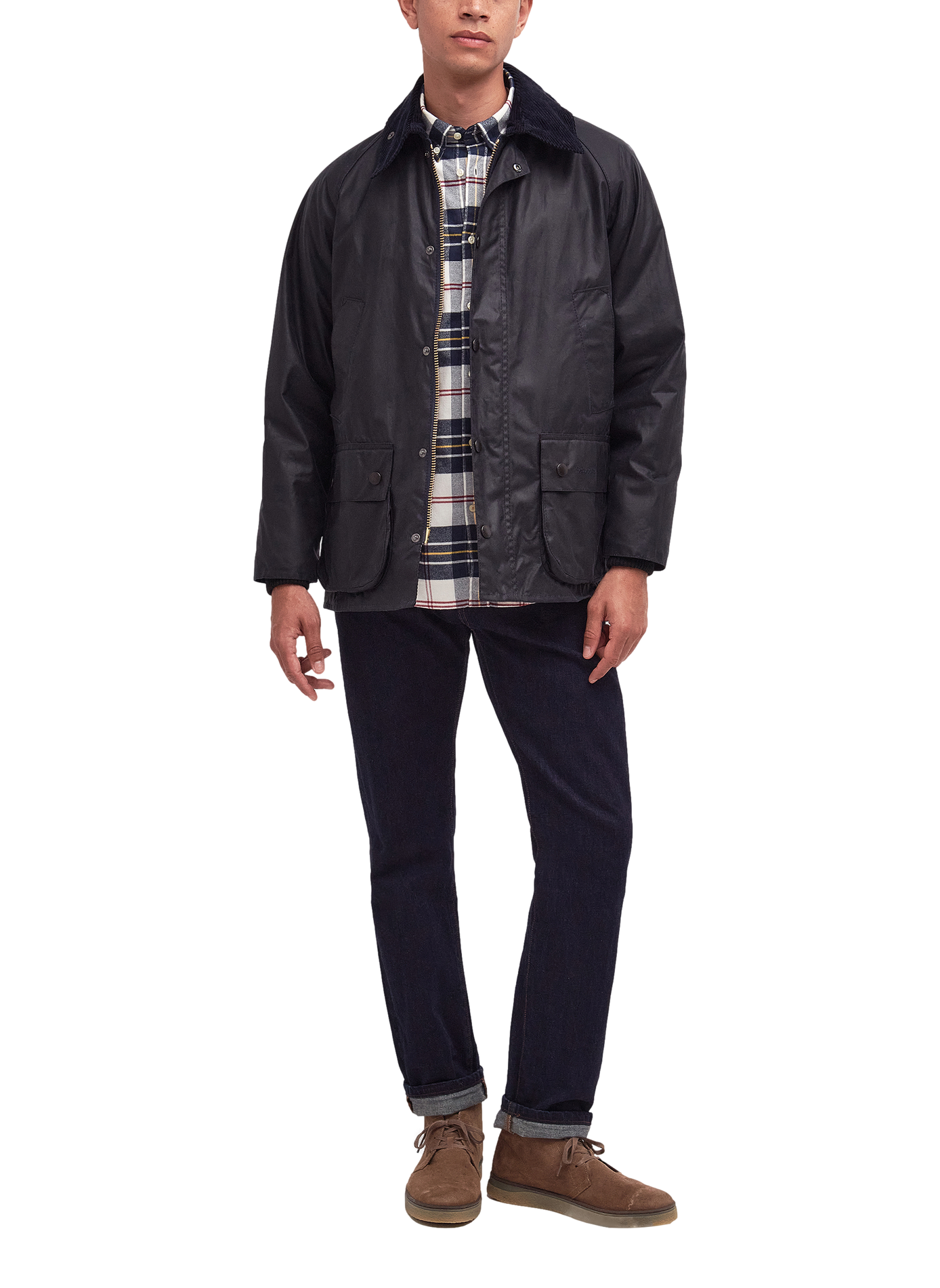 Jacket with classic cotton collar BARBOUR Blue