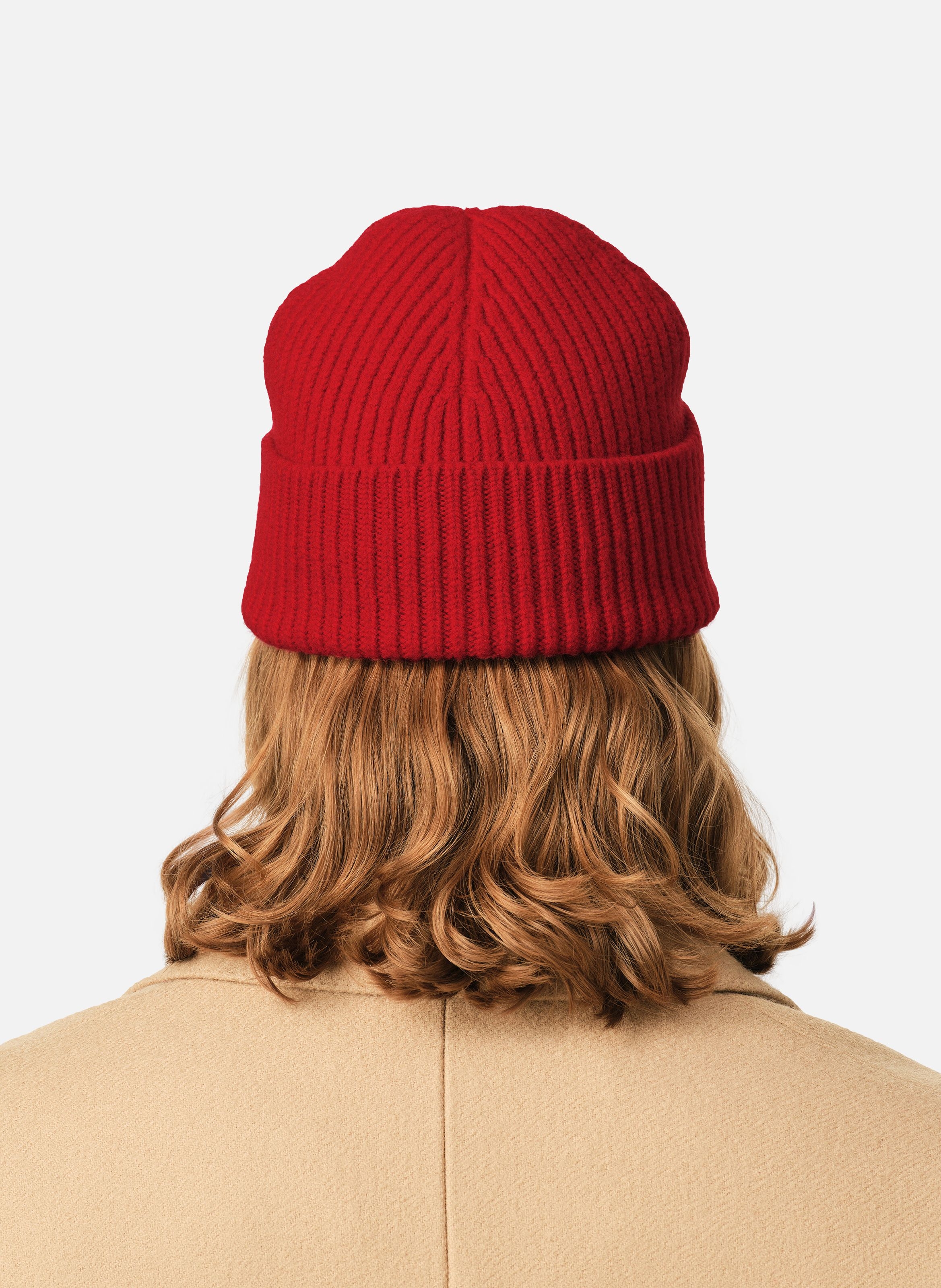 Bonnet unisexe en laine ami de coeur AMI PARIS Rouge