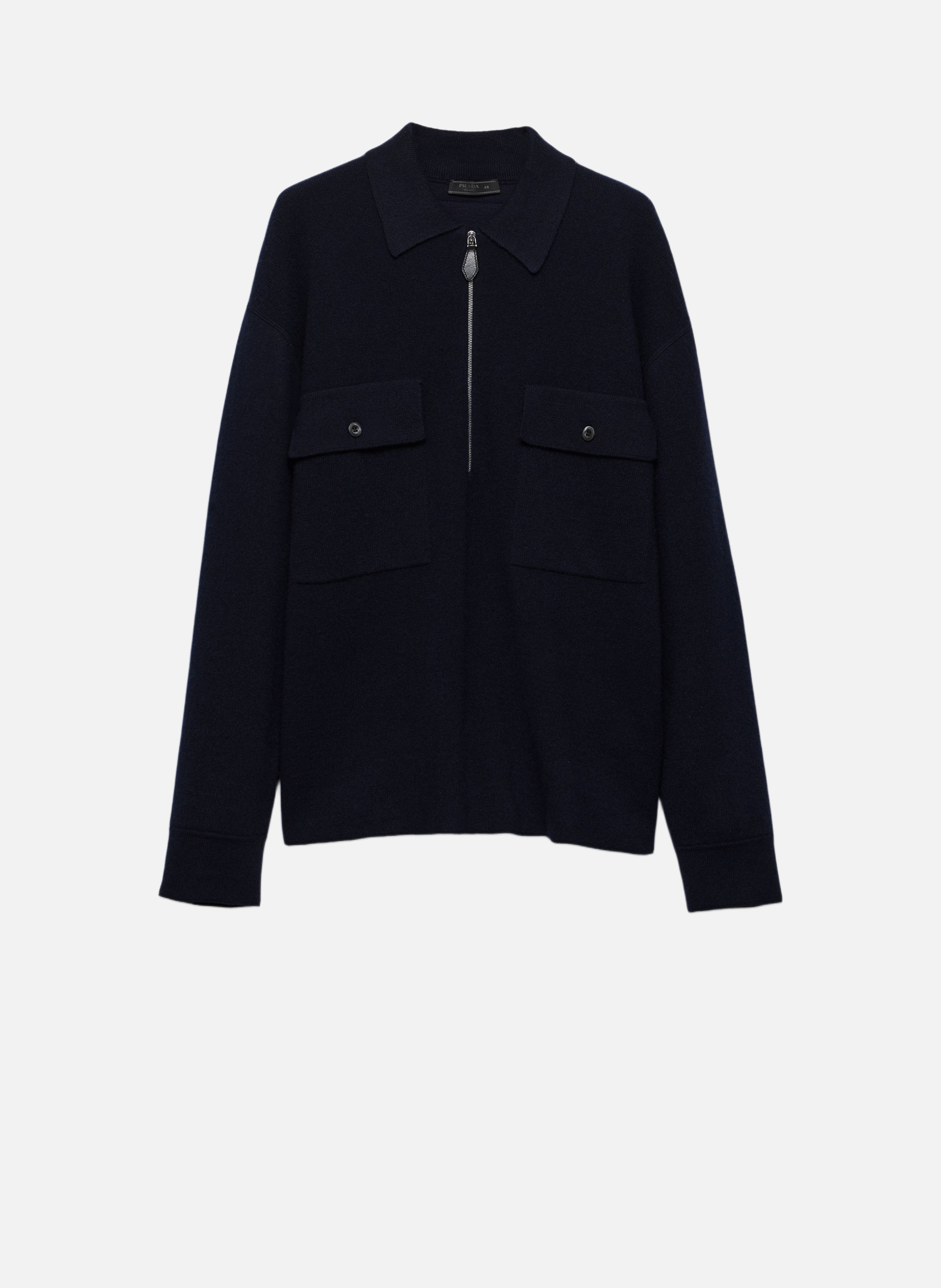 Polo en cachemire PRADA Bleu