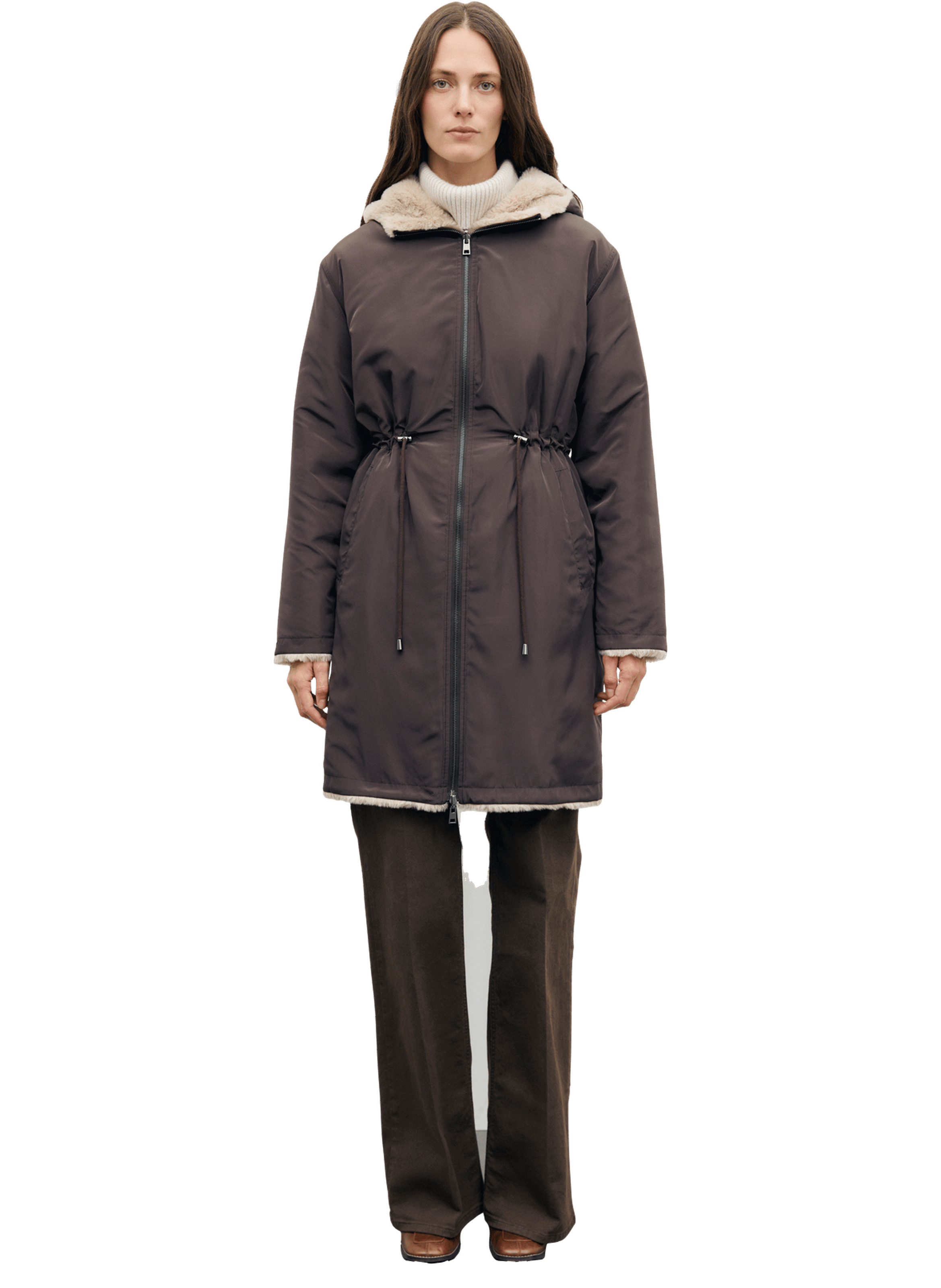 Parka réversible à capuche - anny GERARD DAREL Marron