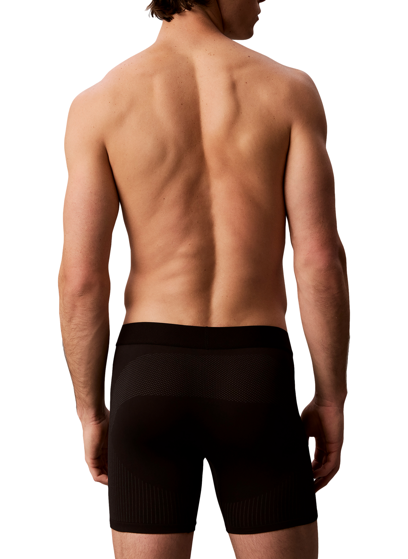 Boxer long élastique uni CALVIN KLEIN Noir