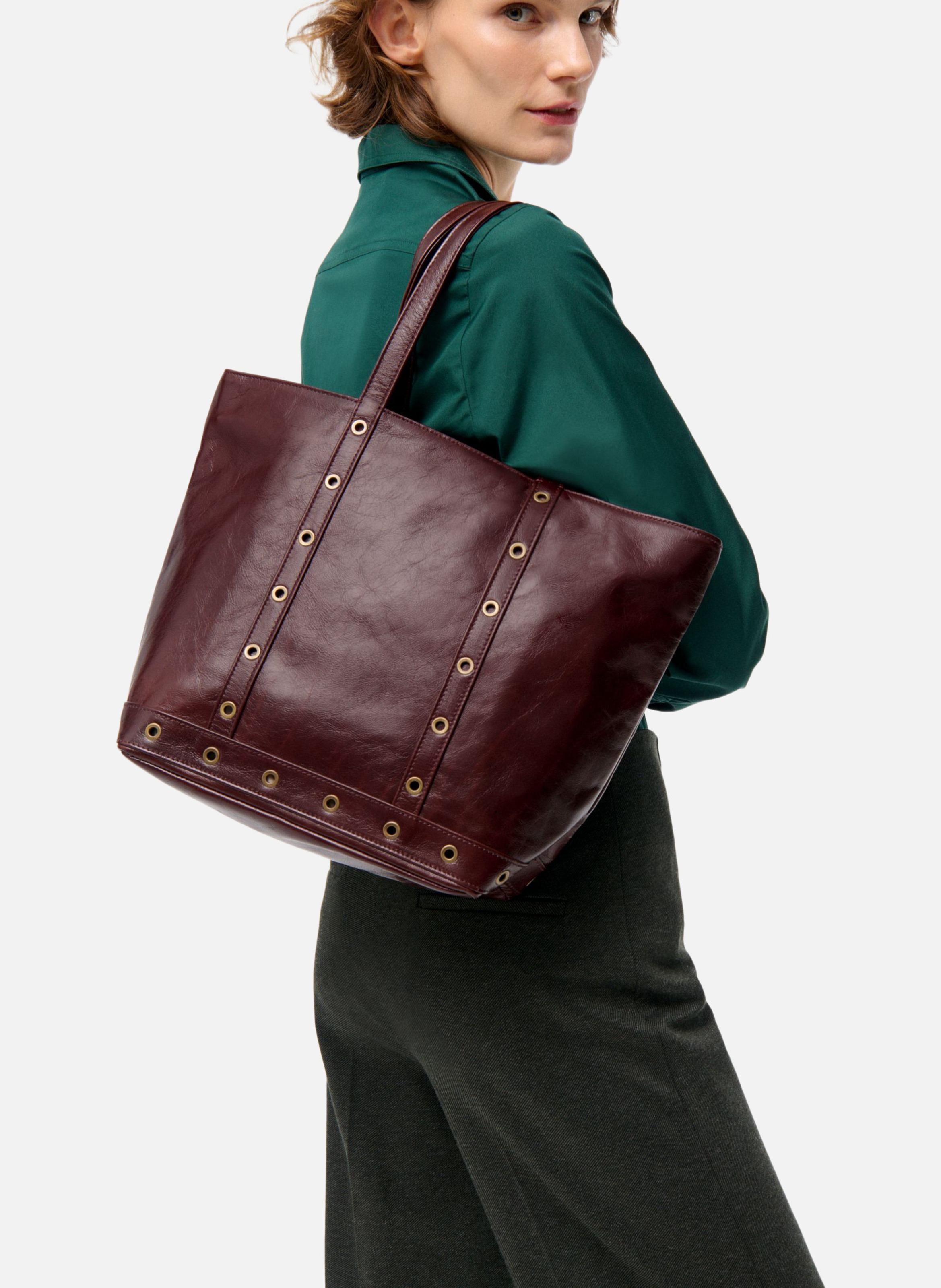 Cabas m en cuir VANESSA BRUNO Marron