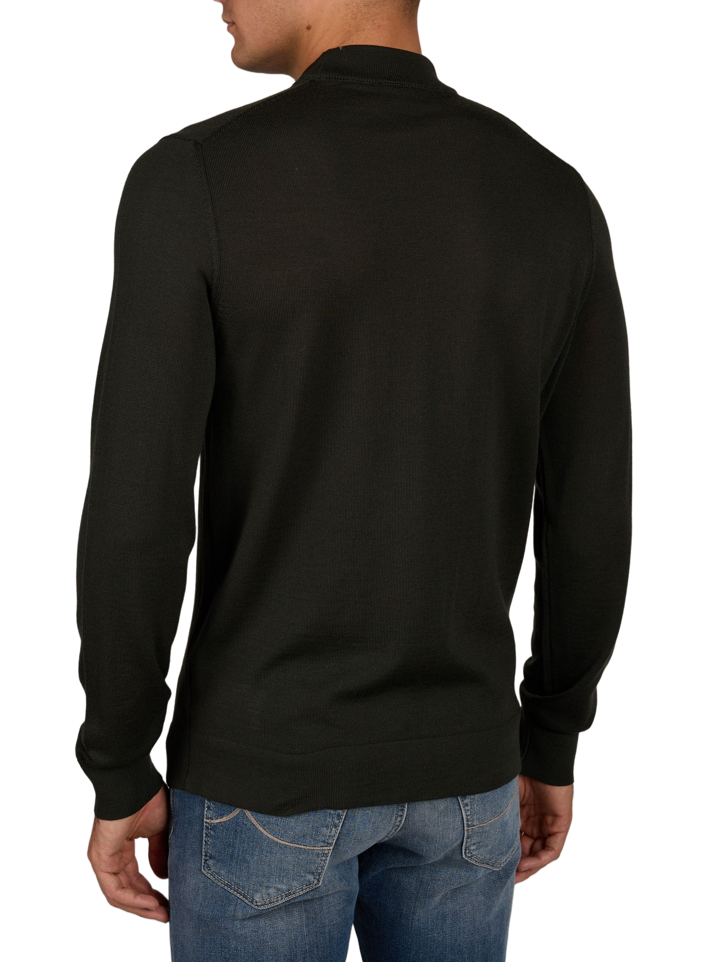 Marek straight high-neck wool virgin sweater STRELLSON Khaki