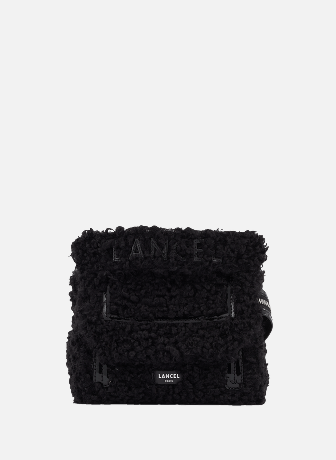Ninon shearling-effect mini flap bag LANCEL