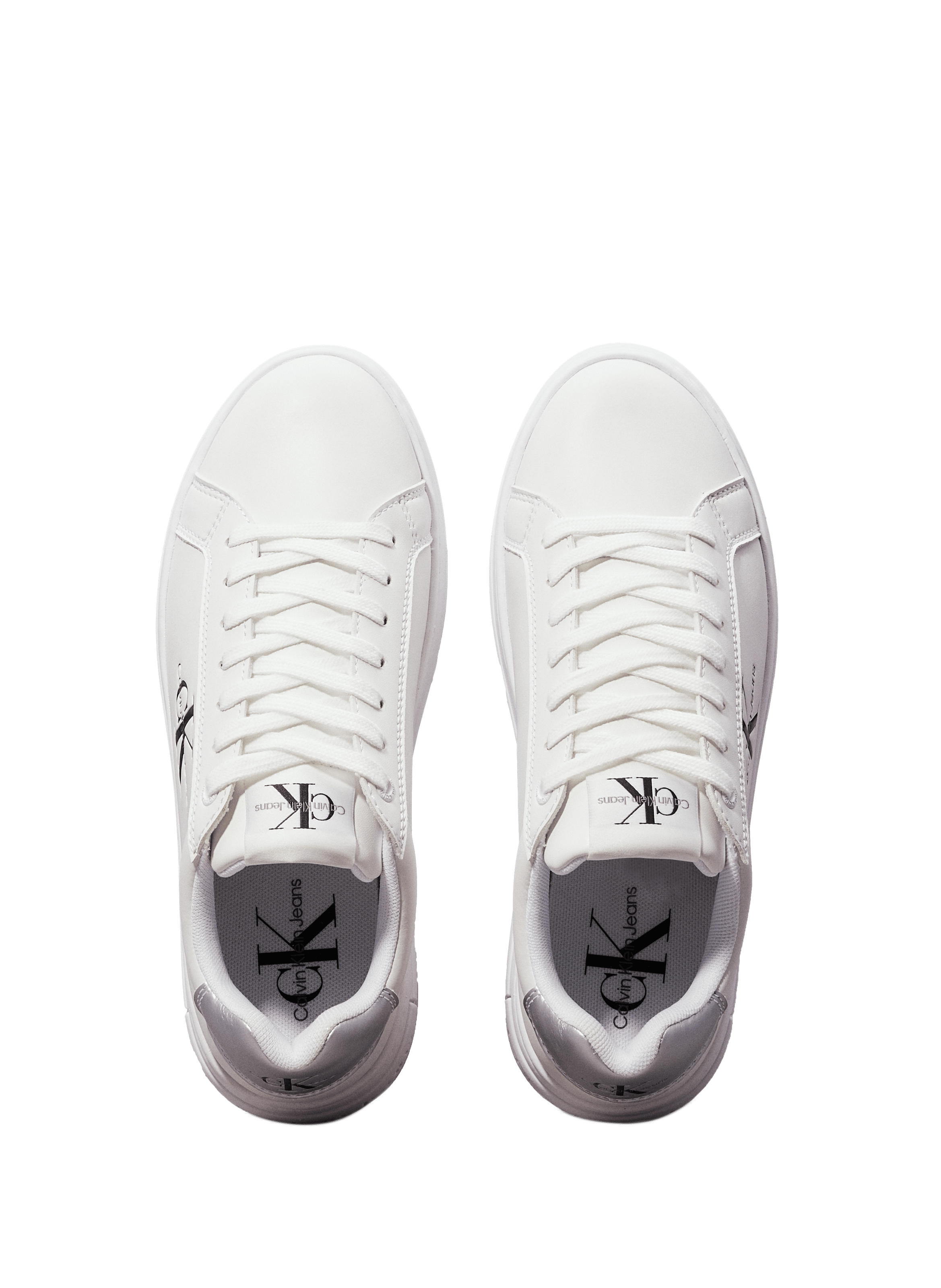 Baskets à plateforme en cuir  CALVIN KLEIN Gris