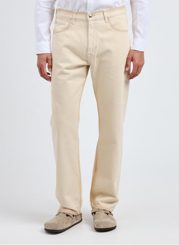 Jean droit en coton Beige by 7 FOR ALL MANKIND 7 FOR ALL MANKIND Jean droit en coton Beige