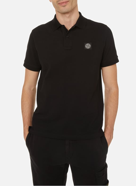 Cotton polo shirt Black by STONE ISLAND STONE ISLAND Cotton polo shirt Black