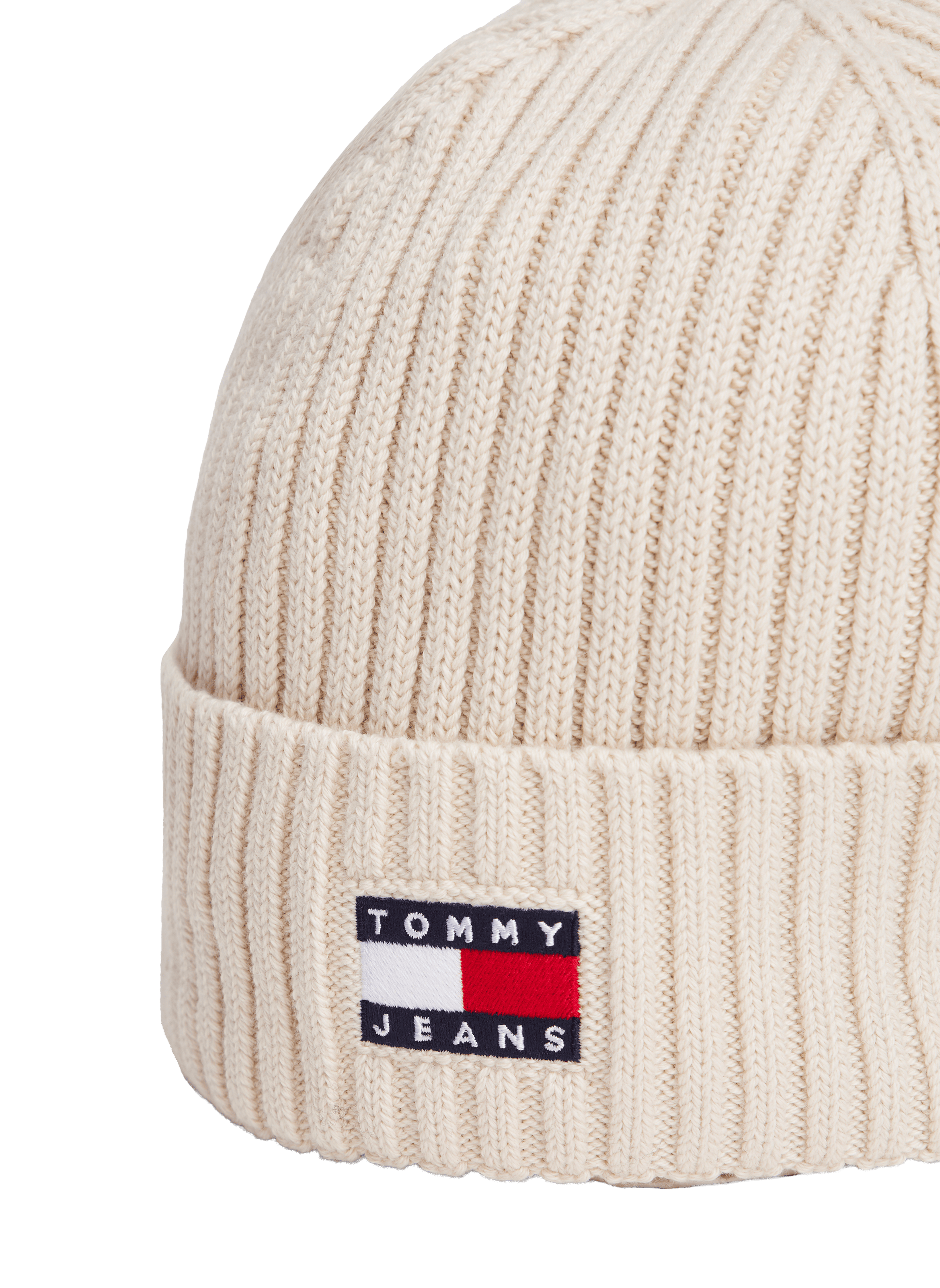 Heritage logo knit beanie TOMMY HILFIGER Beige