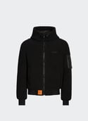 Veste ample à capuche en polaire HOOD Black