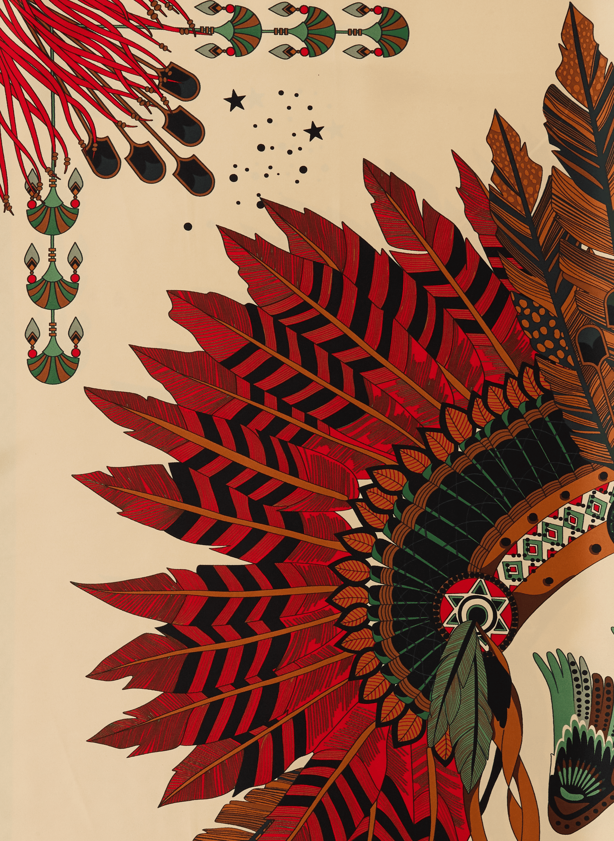 Foulard à imprimé WILD Beige