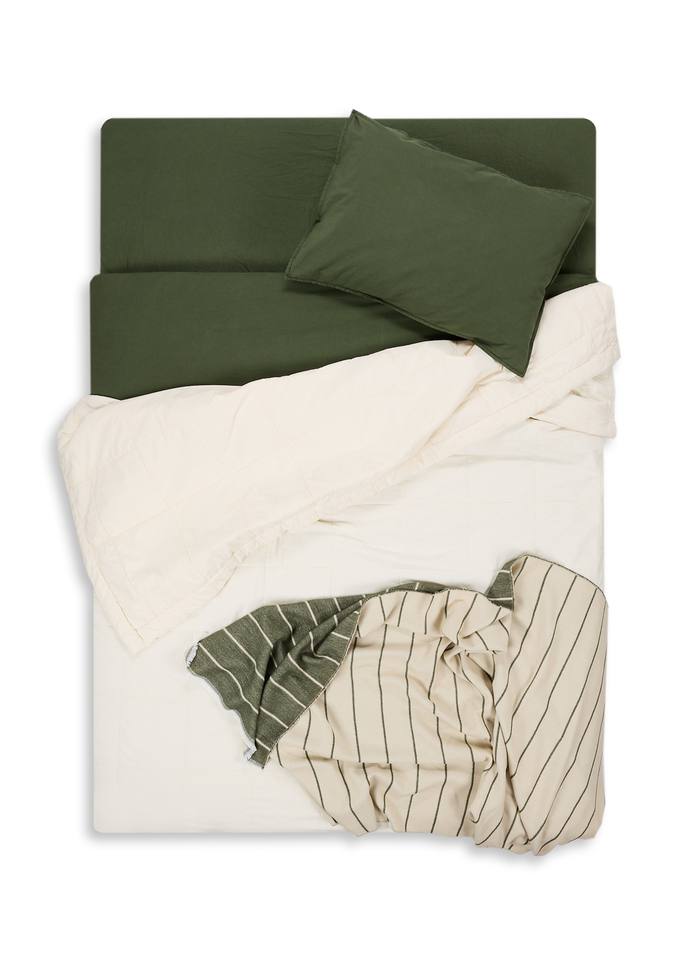 Plaid à motif rayé AU PRINTEMPS PARIS Vert