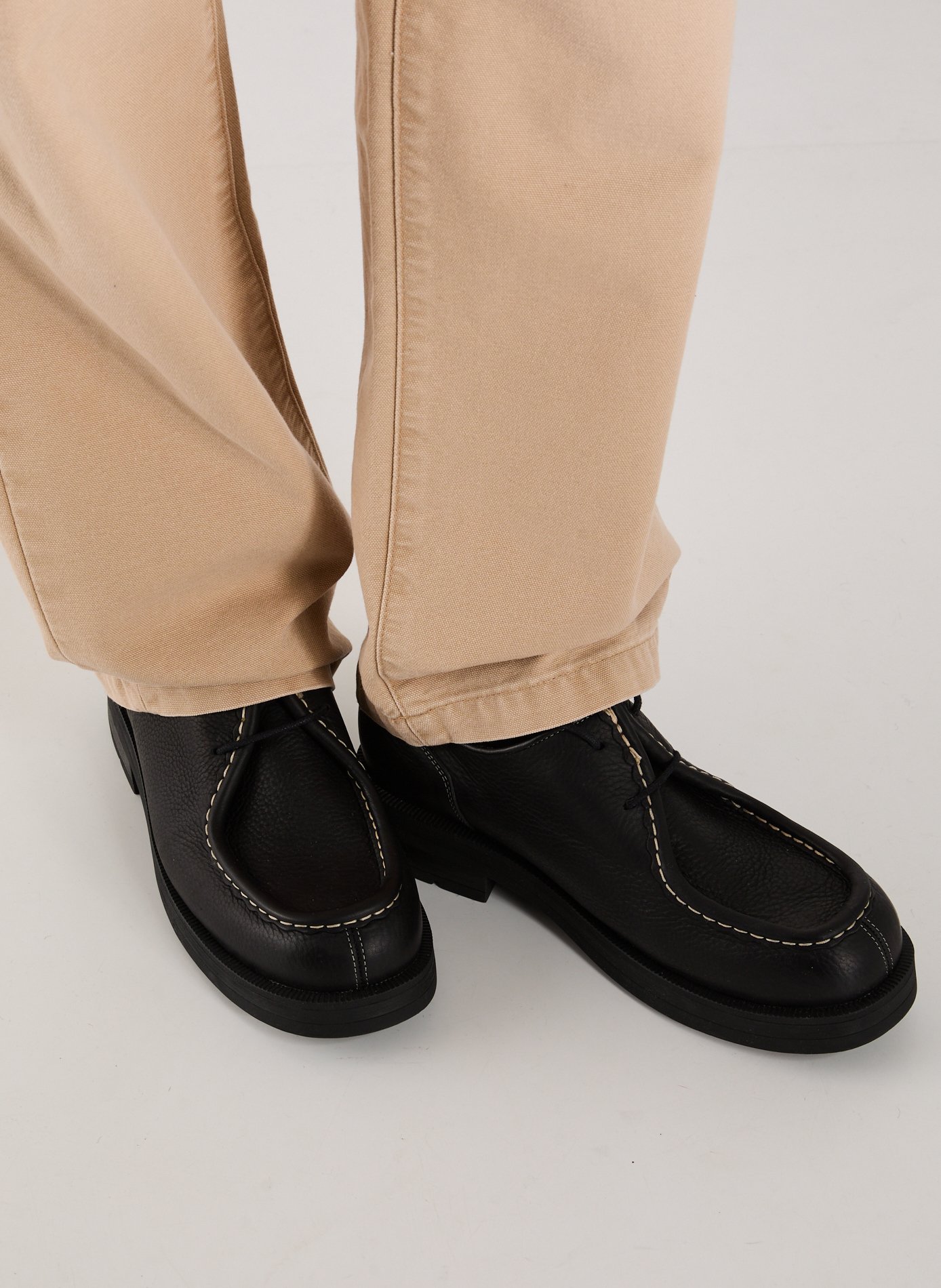 Leather wedge derbies KLEMAN Black