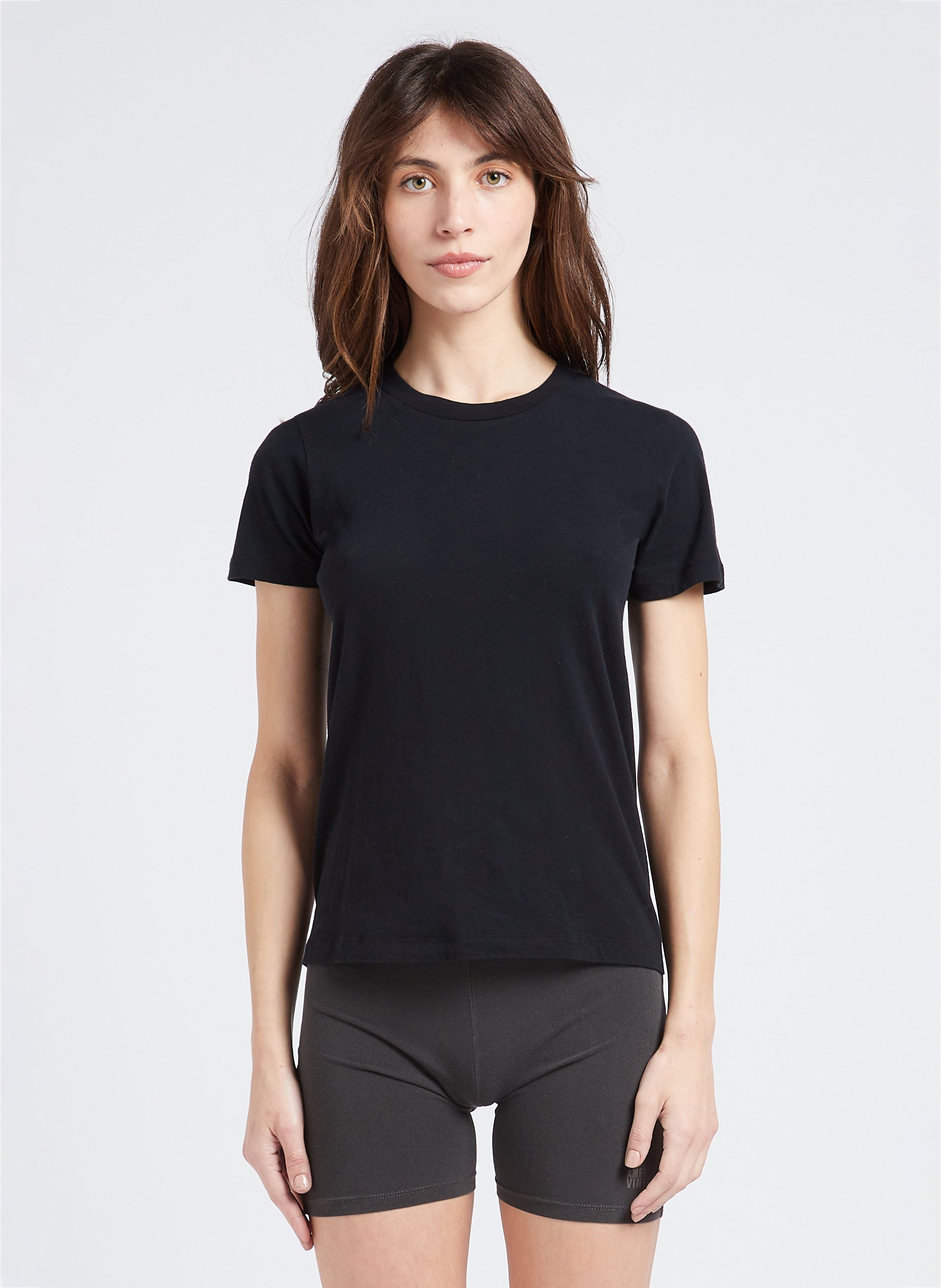 Tee-shirt col rond en coton gamipy AMERICAN VINTAGE Noir