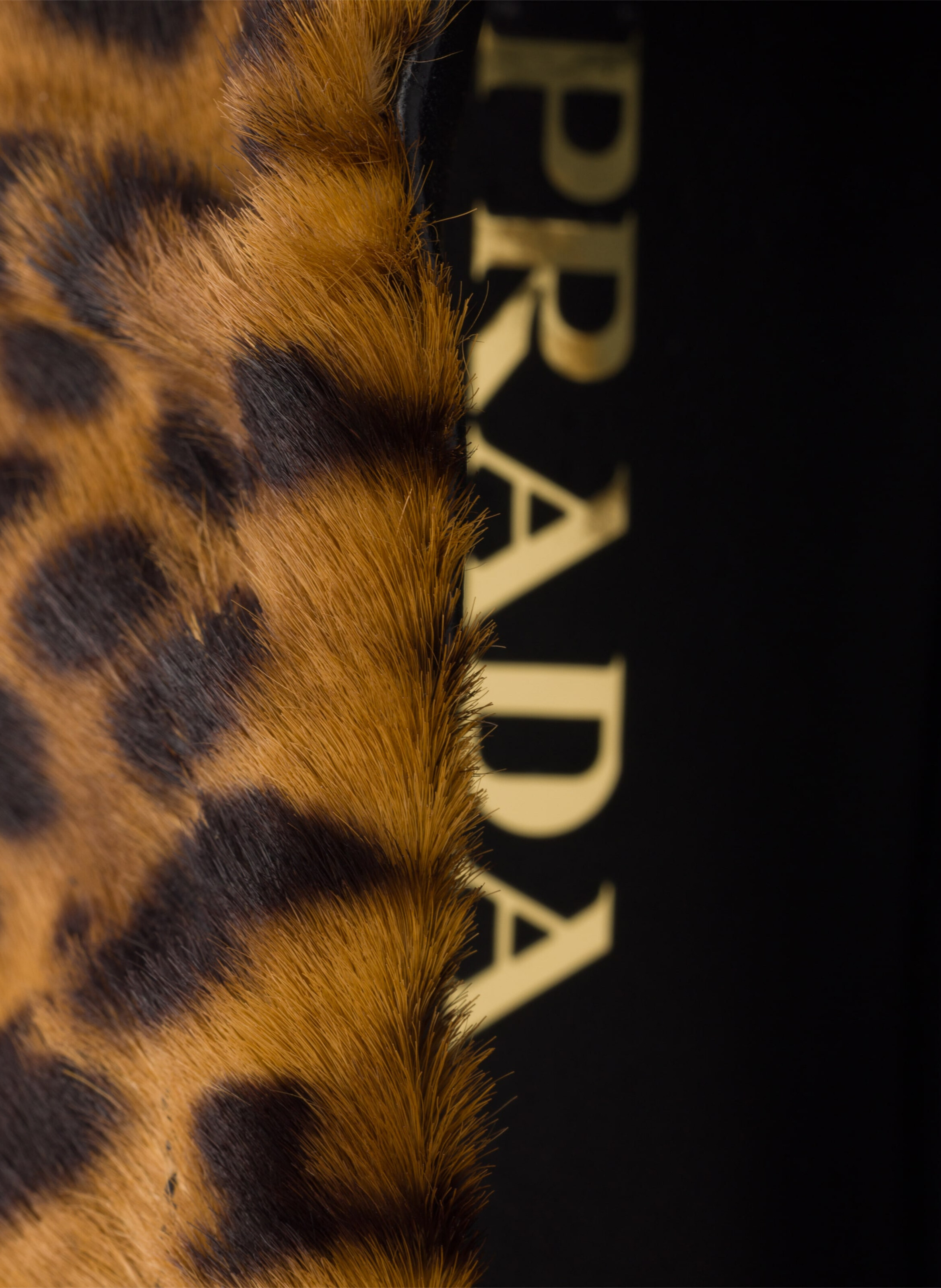 Ballerines en cuir imprimé avec nœud PRADA Beige