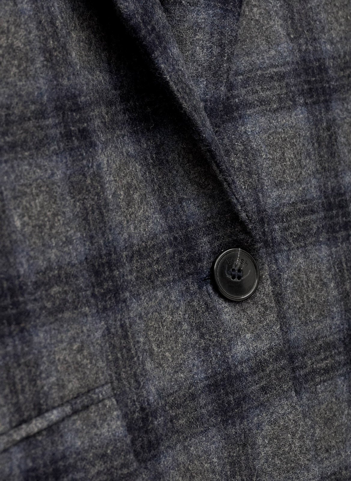 Veste tailleur droite en laine mélangée à carreaux teecee BA&SH Bleu