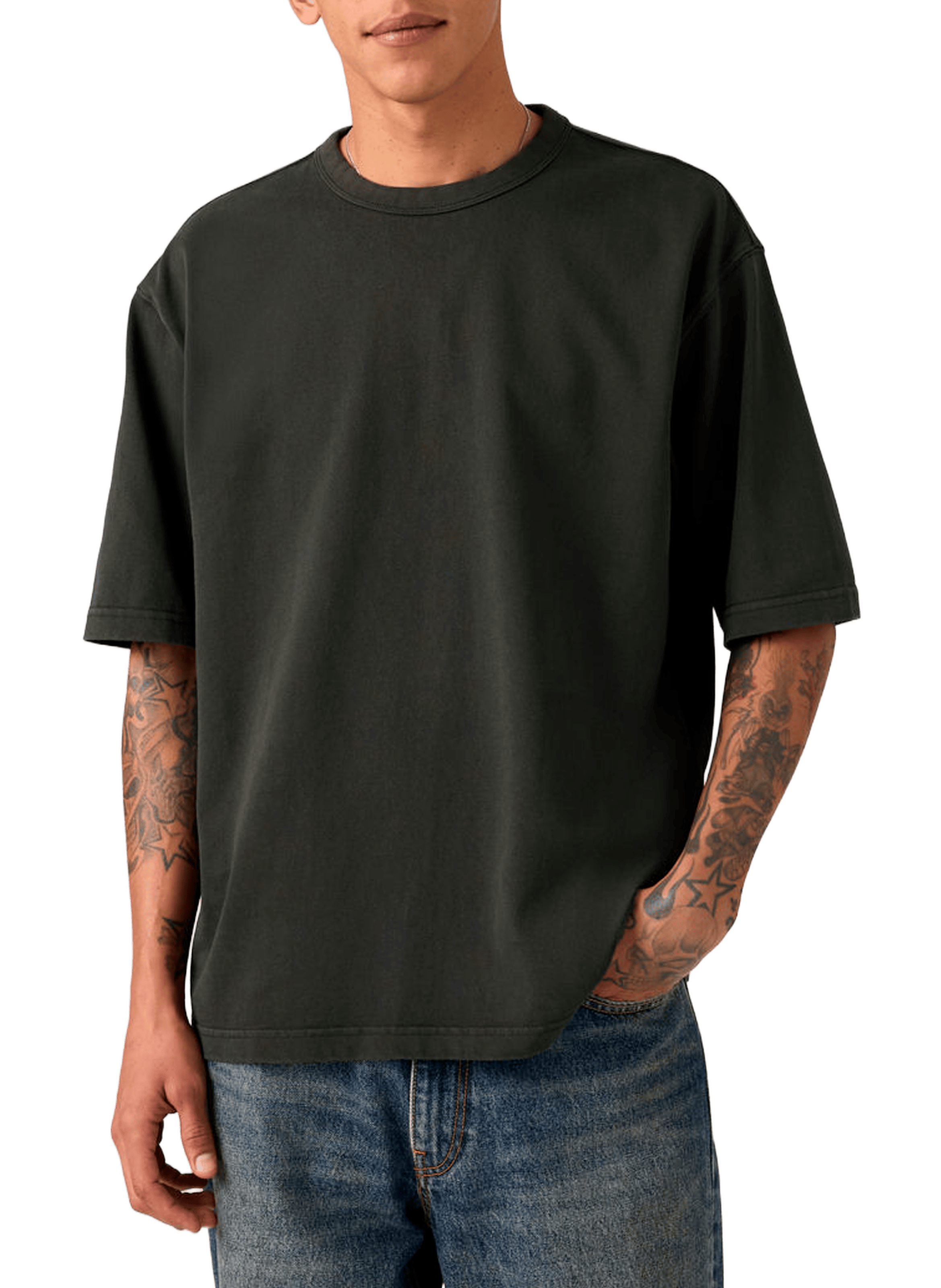 Straight short-sleeved cotton T-shirt LEVI'S Black