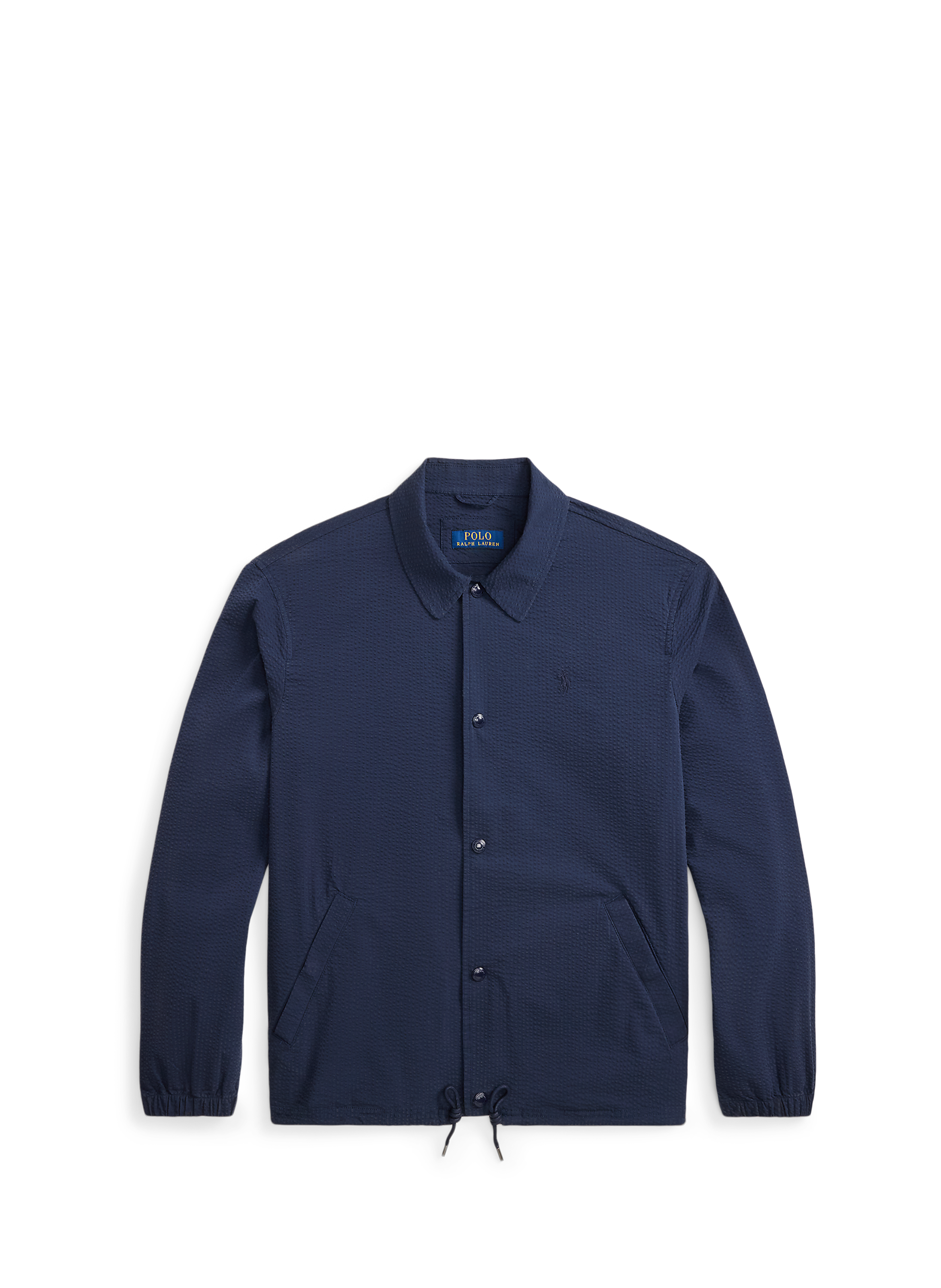 Straight Textured Cotton Blend Jacket POLO RALPH LAUREN Blue