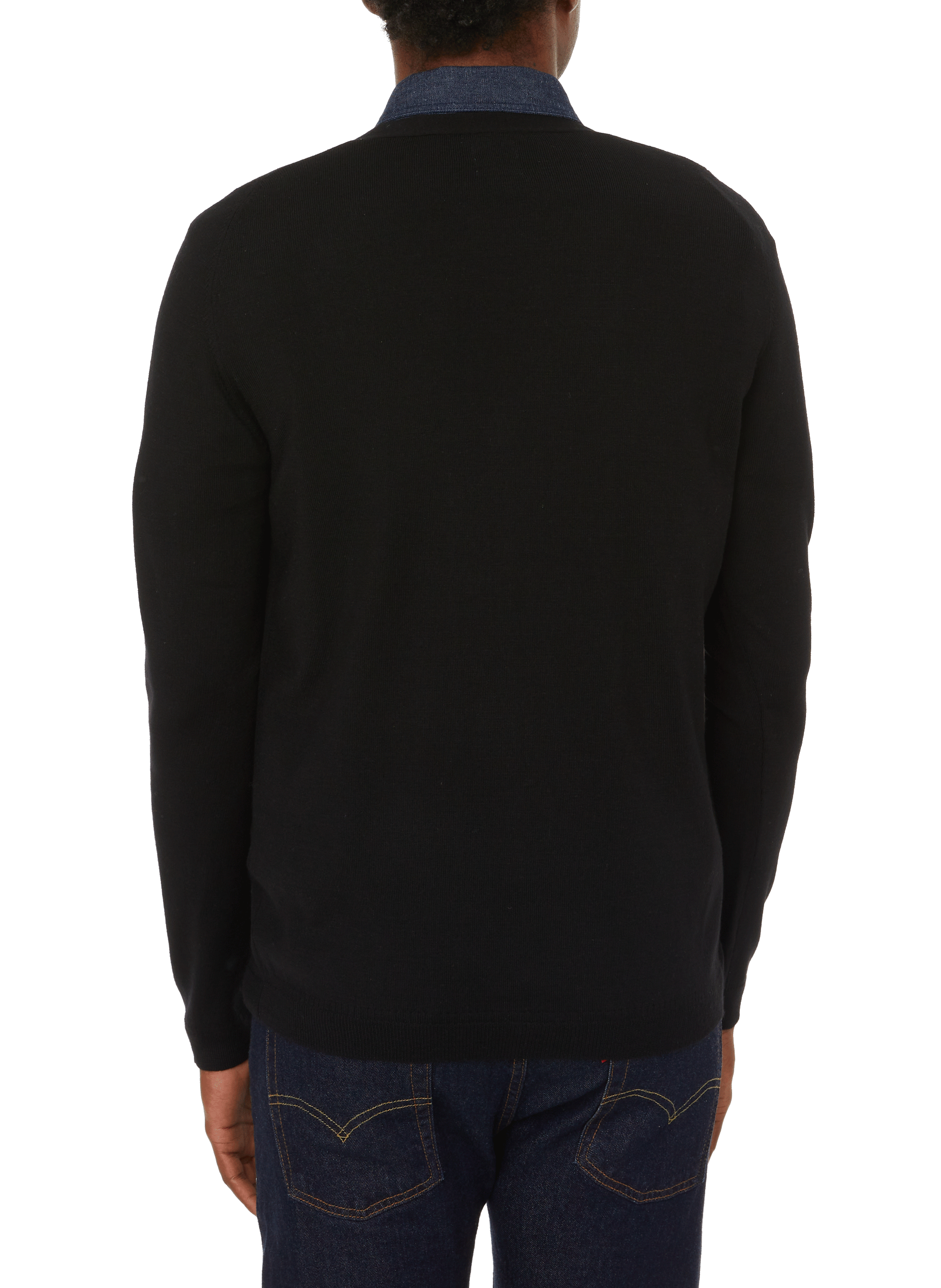 Merino wool cardigan AU PRINTEMPS PARIS Black