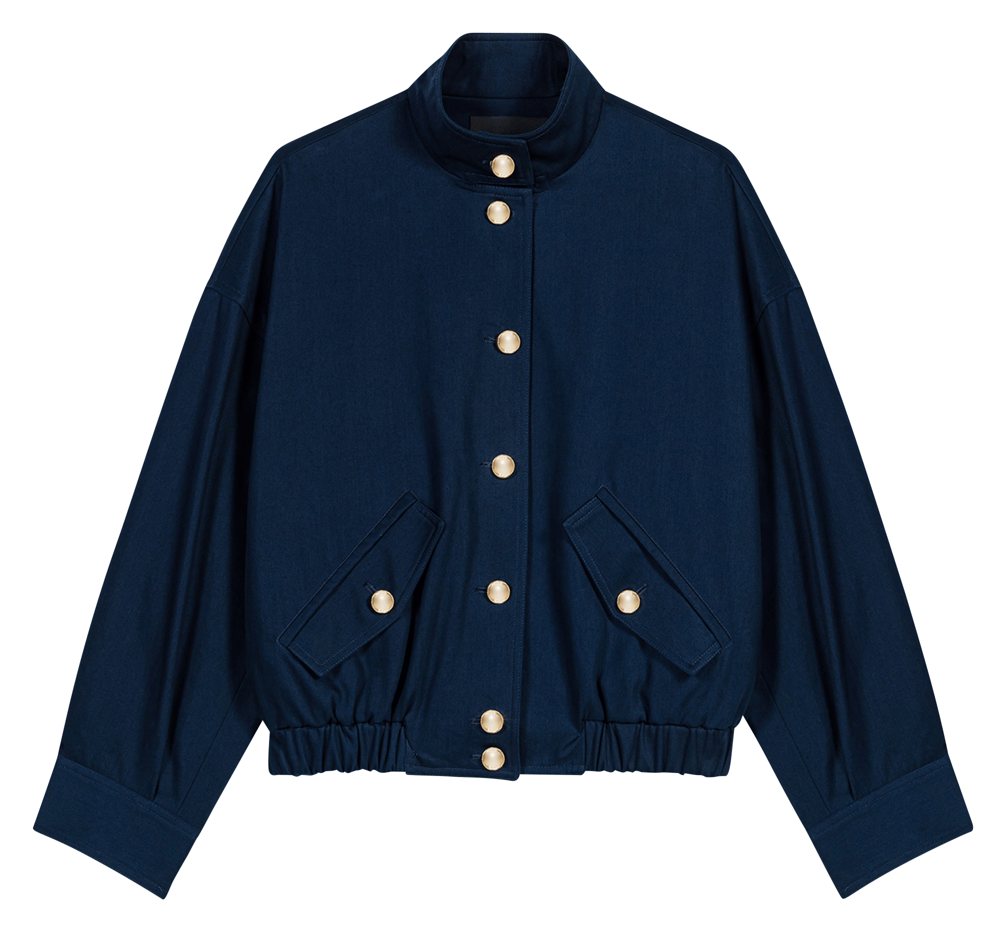 Veste courte boutonnée en coton MAJE Bleu