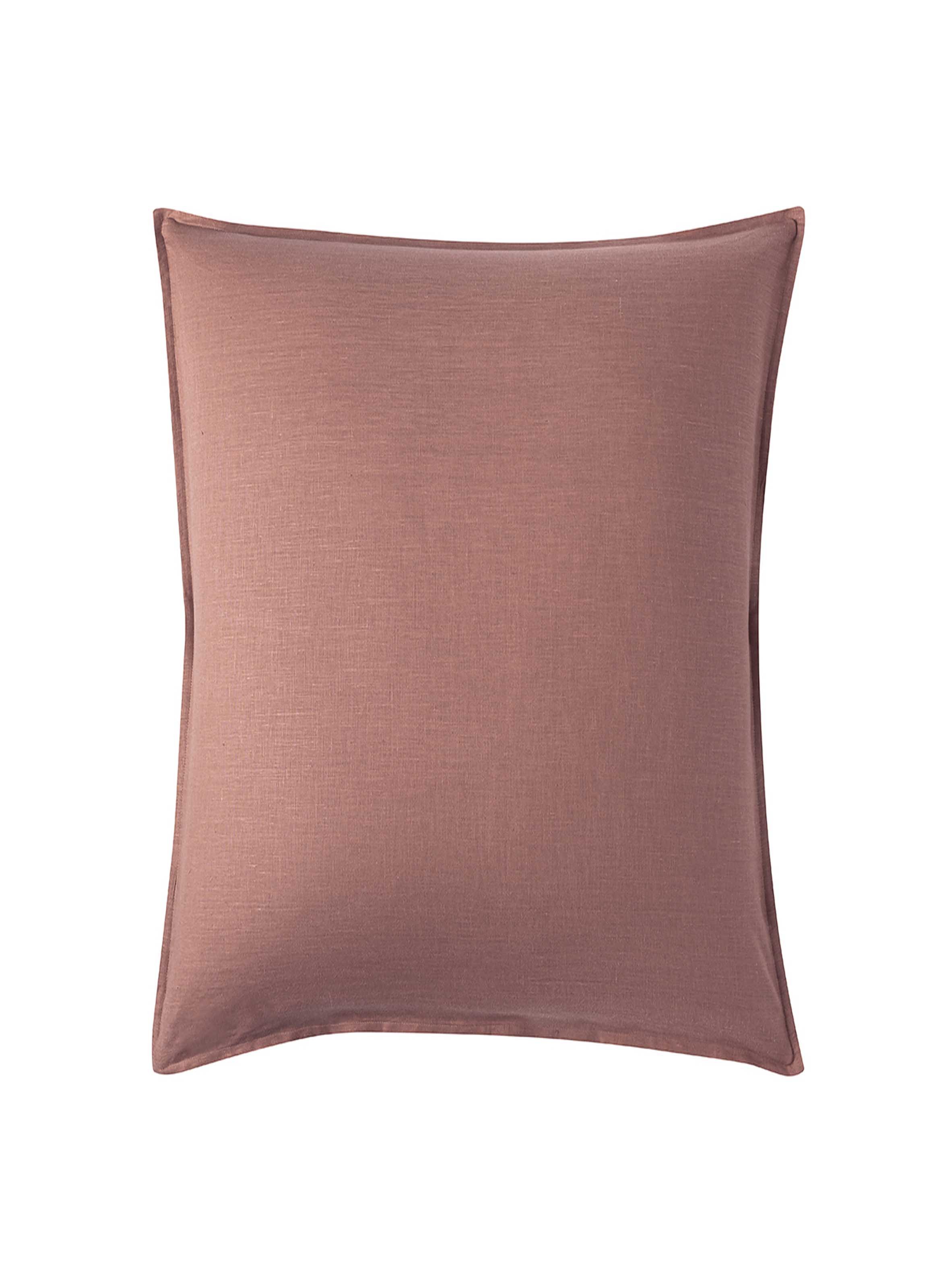 Taie d'oreiller unie en lin lavé, nouvelle vague ALEXANDRE TURPAULT Rouge