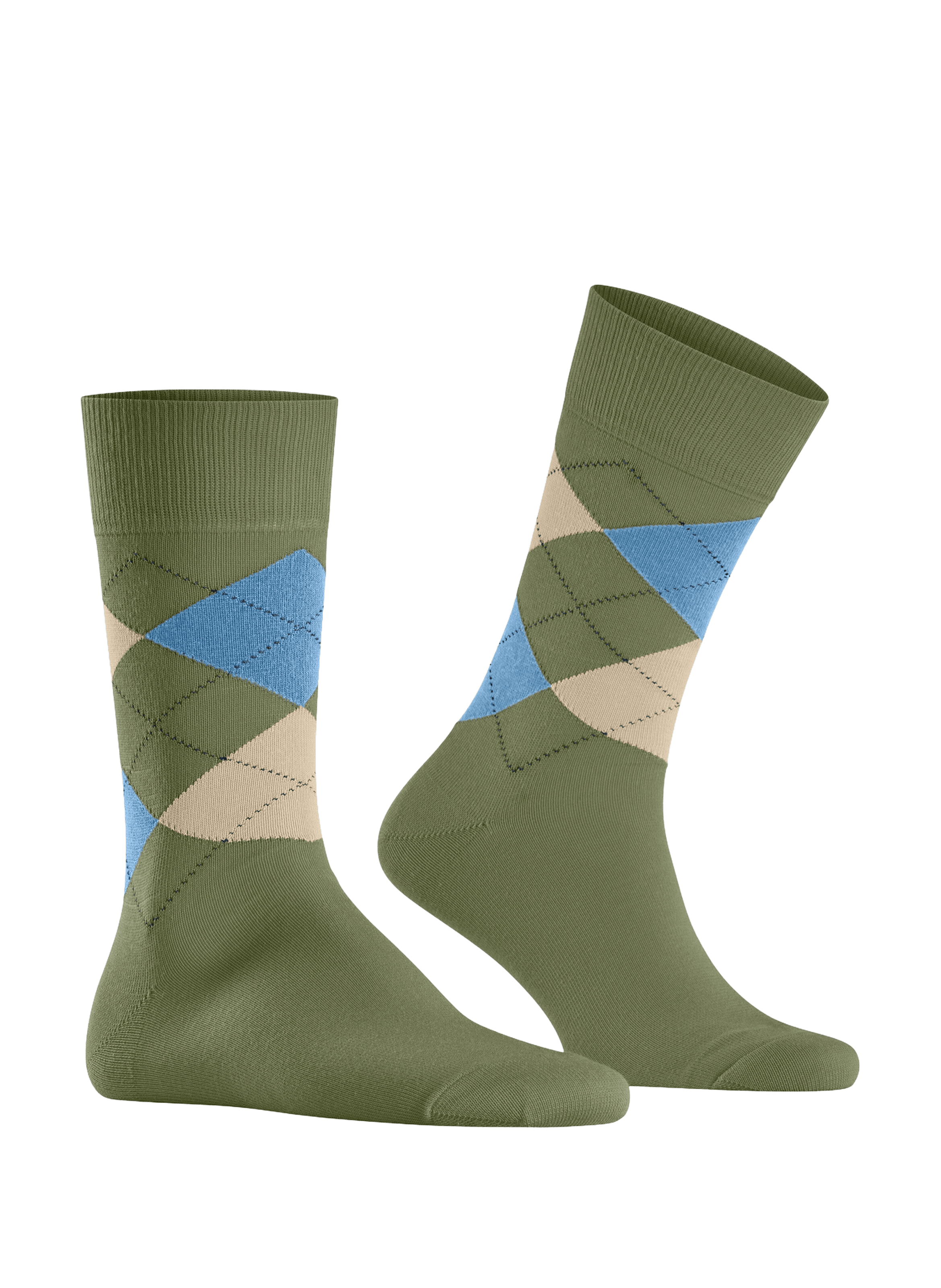 Chaussettes en coton BURLINGTON Kaki