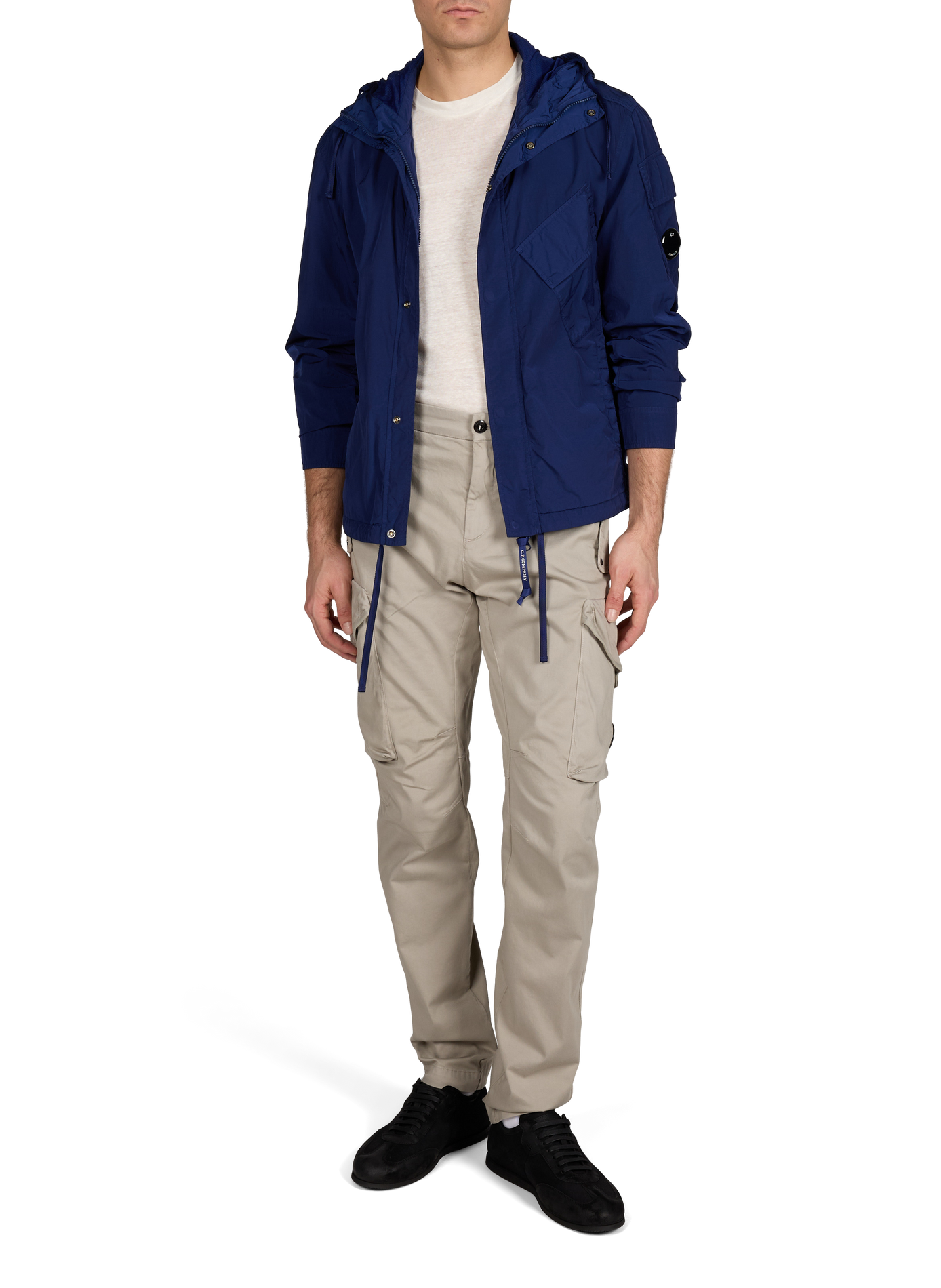 Surchemise zippée à capuche CP COMPANY Bleu